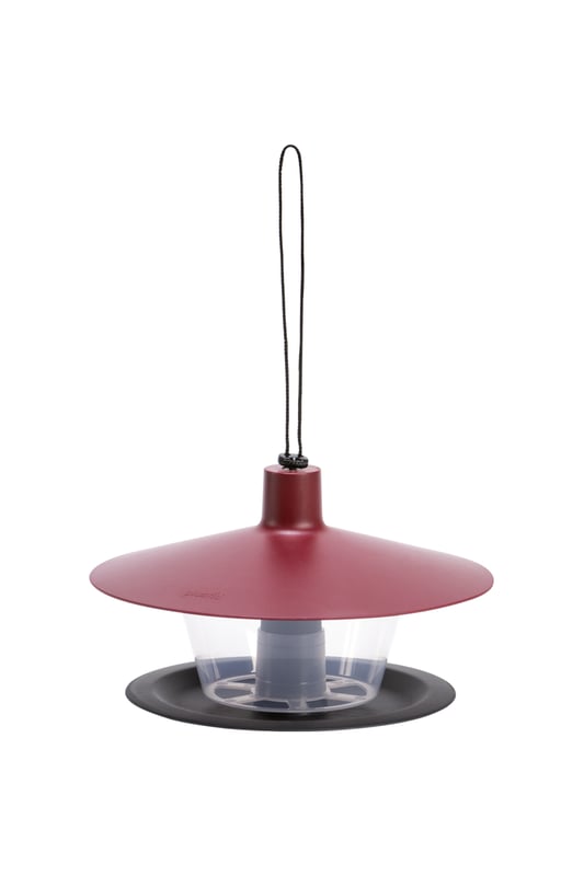 Karmnik dla ptaków 28.5x28.5x17cm Finch okrągły czerwony