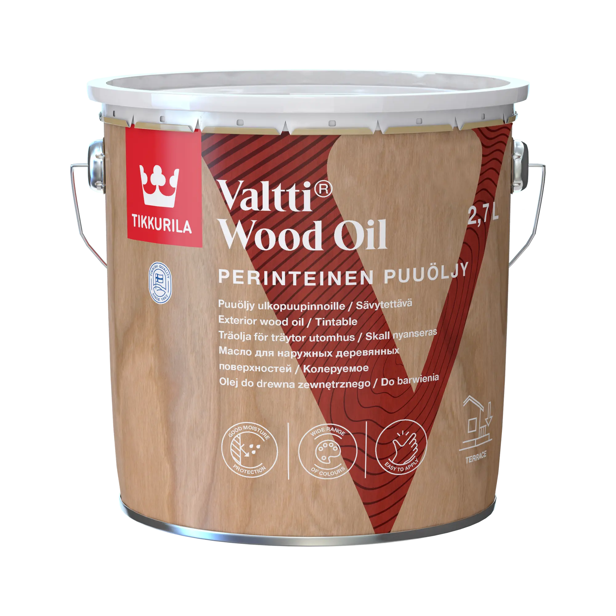 Olej do drewna Valtti Wood 2.7 l Bezbarwny Tikkurila