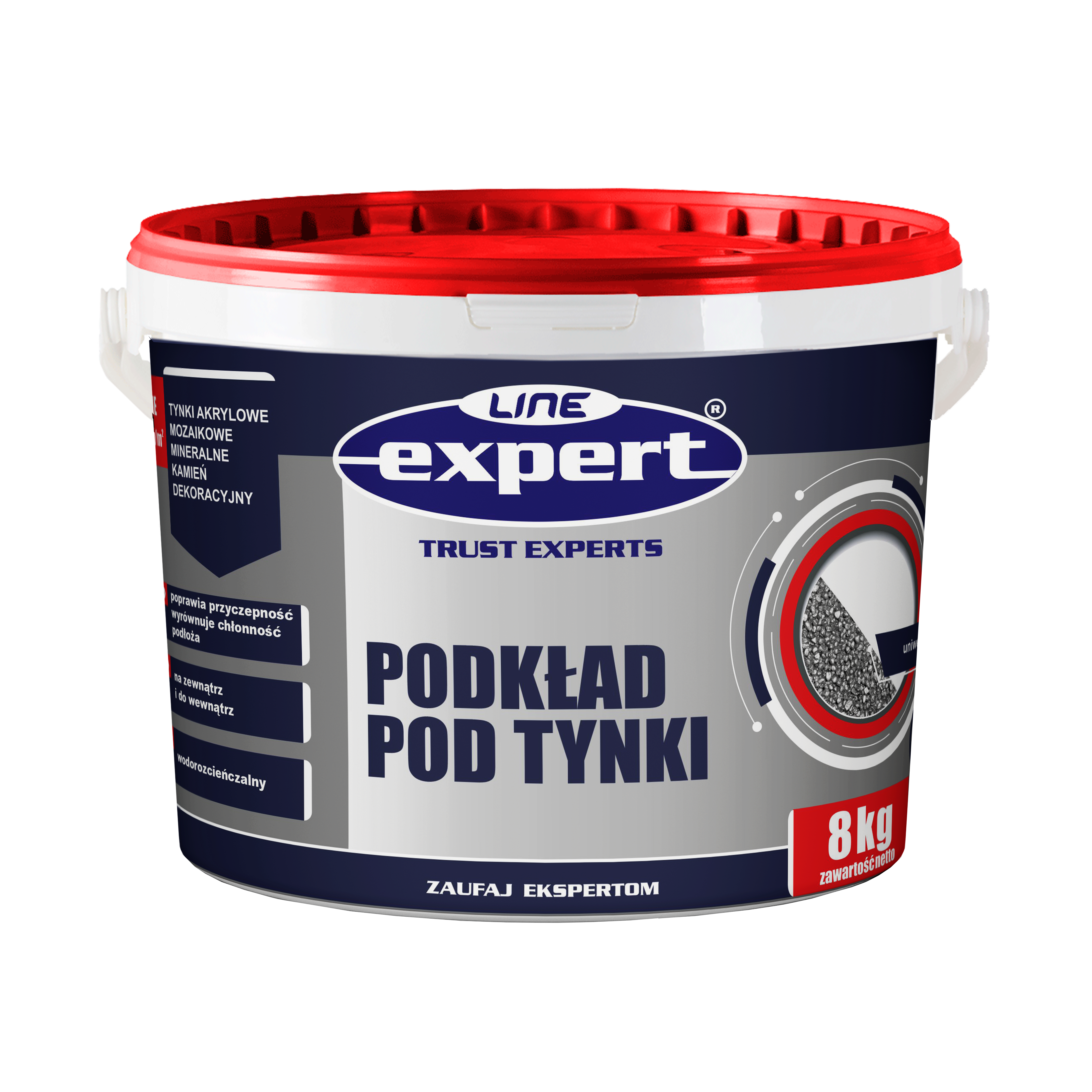 Podkład pod tynki mozaikowe 8 kg Szary Expert Line