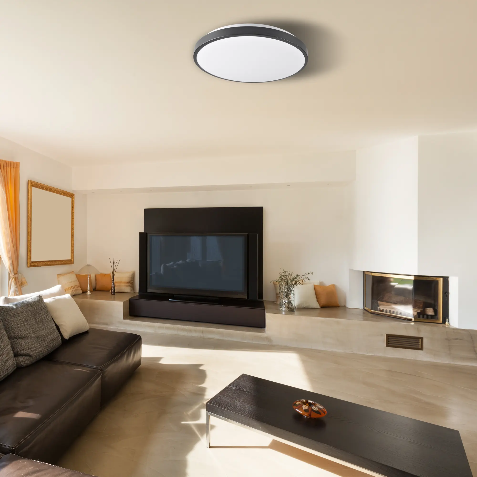 Plafon Kern 40 cm czarny LED Polux - 2