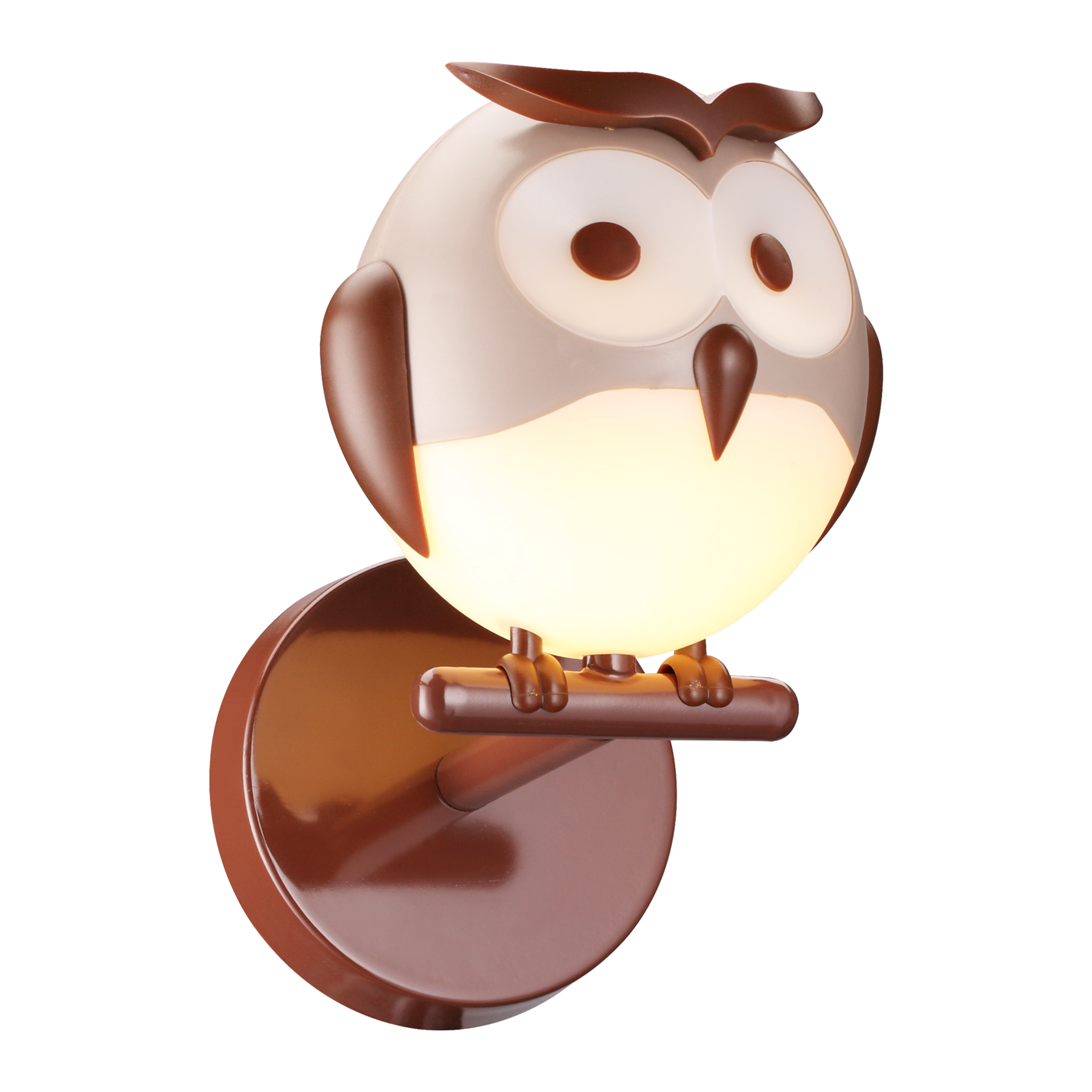Kinkiet dziecięcy Owl brązowy G9 Milagro