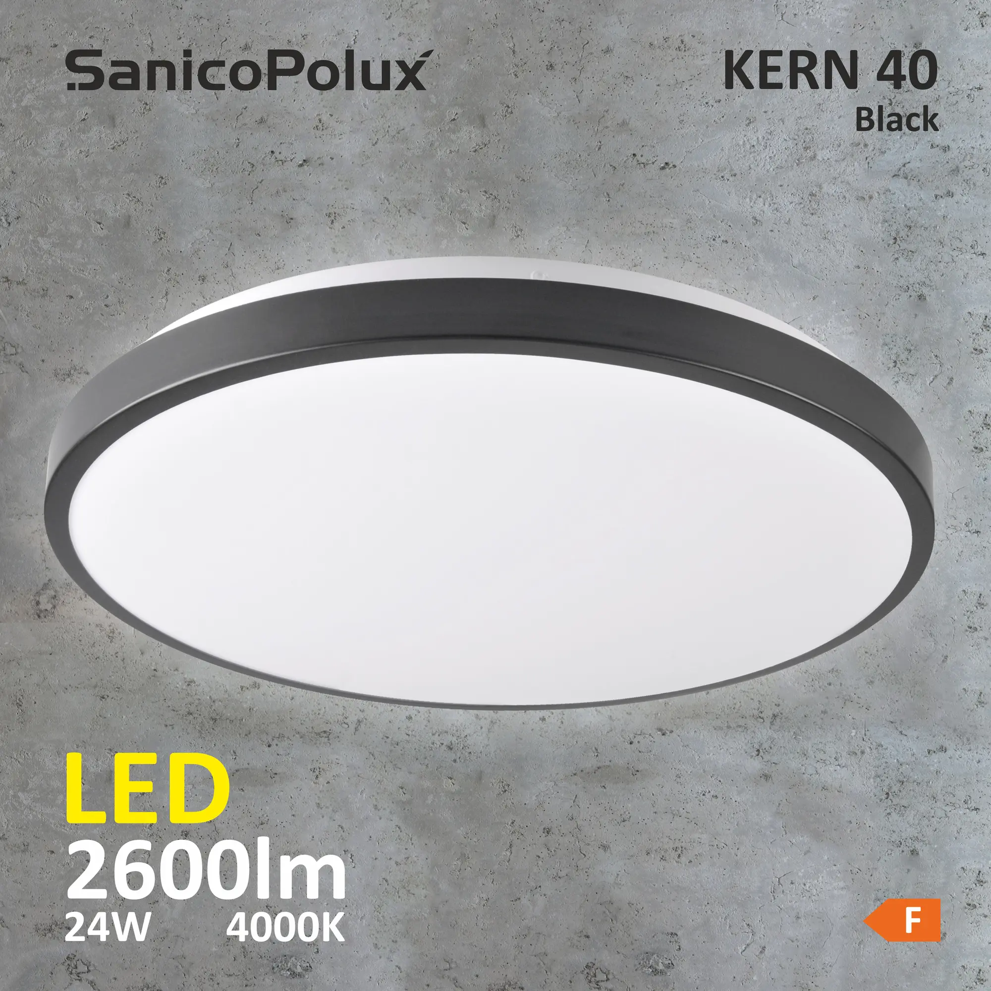 Plafon Kern 40 cm czarny LED Polux - 5