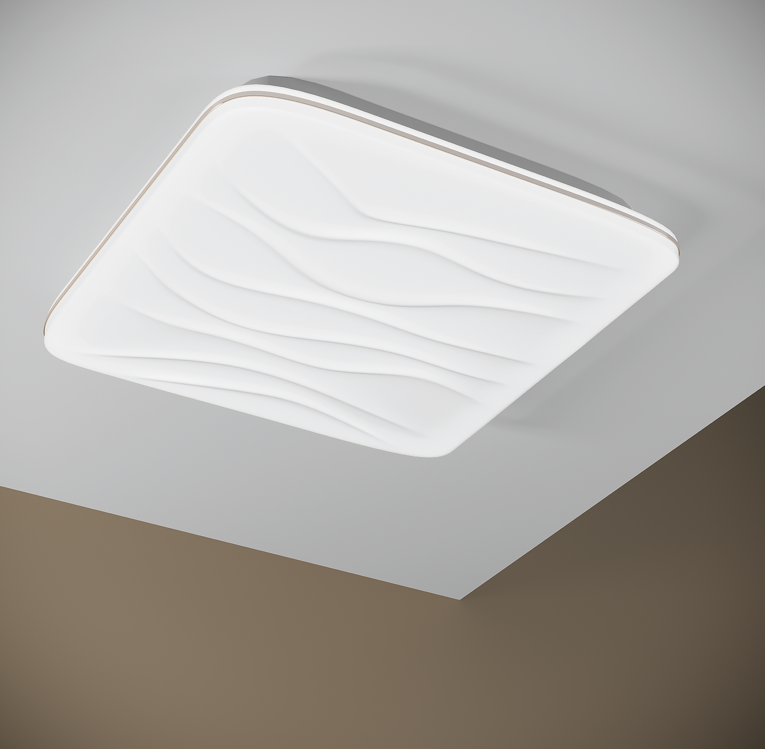 Plafon Desert z pilotem 43 cm biały LED Polux - 3