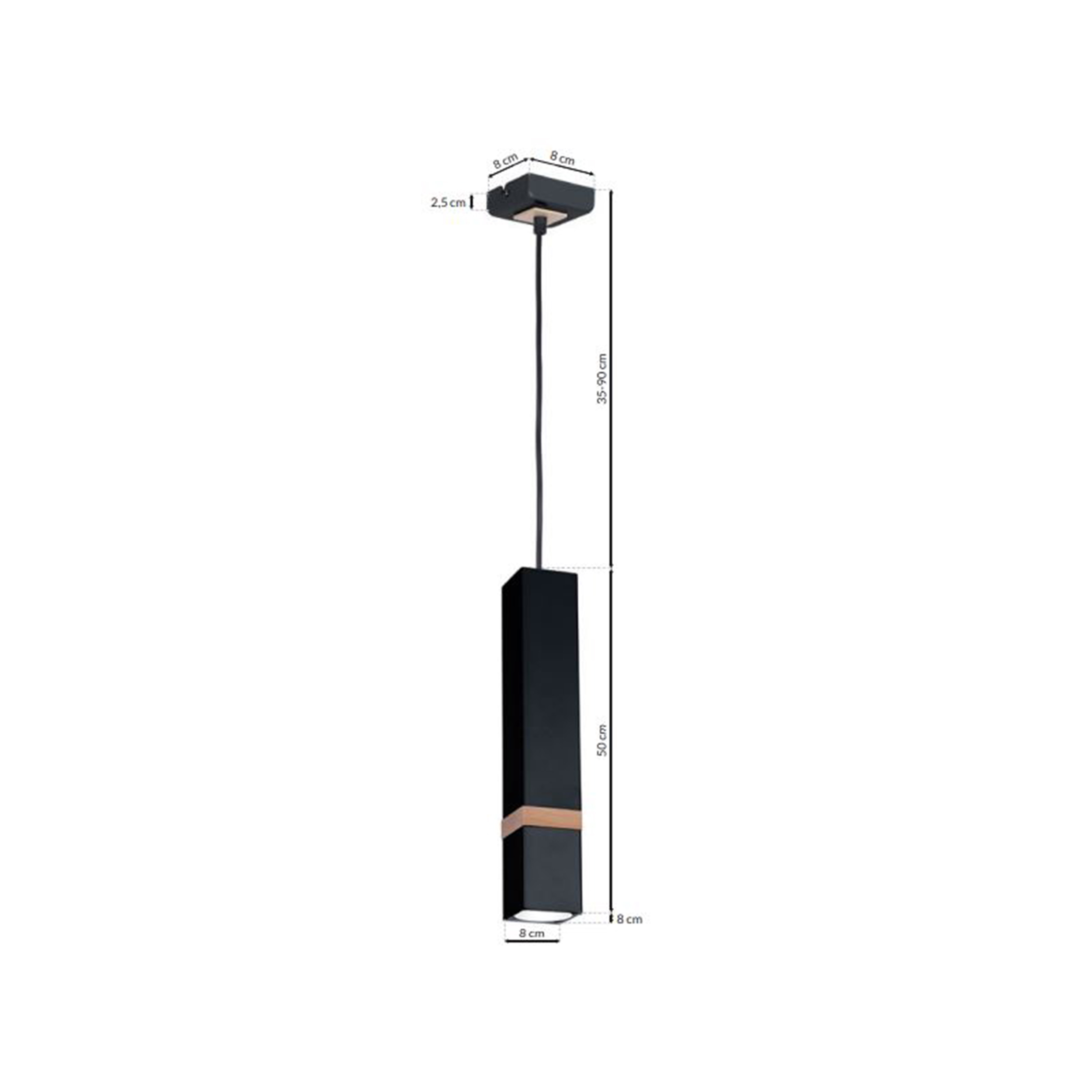 Lampa wisząca Vidar czarna GU10 Eko-Light - 5