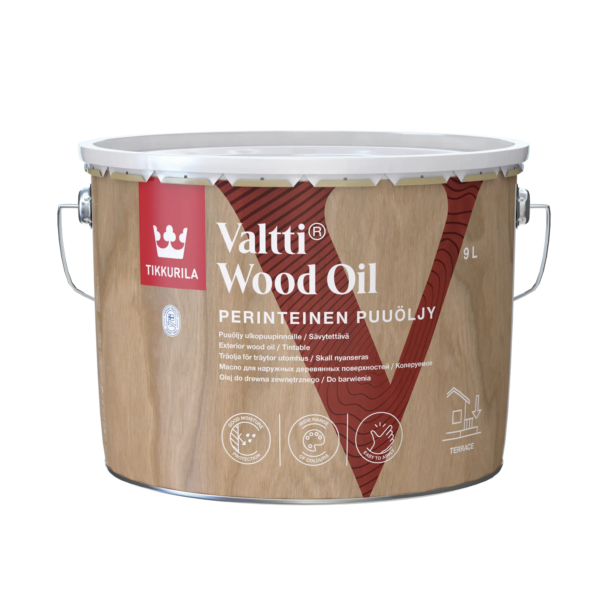 Olej do drewna Valtti Wood 9 l Bezbarwny Tikkurila