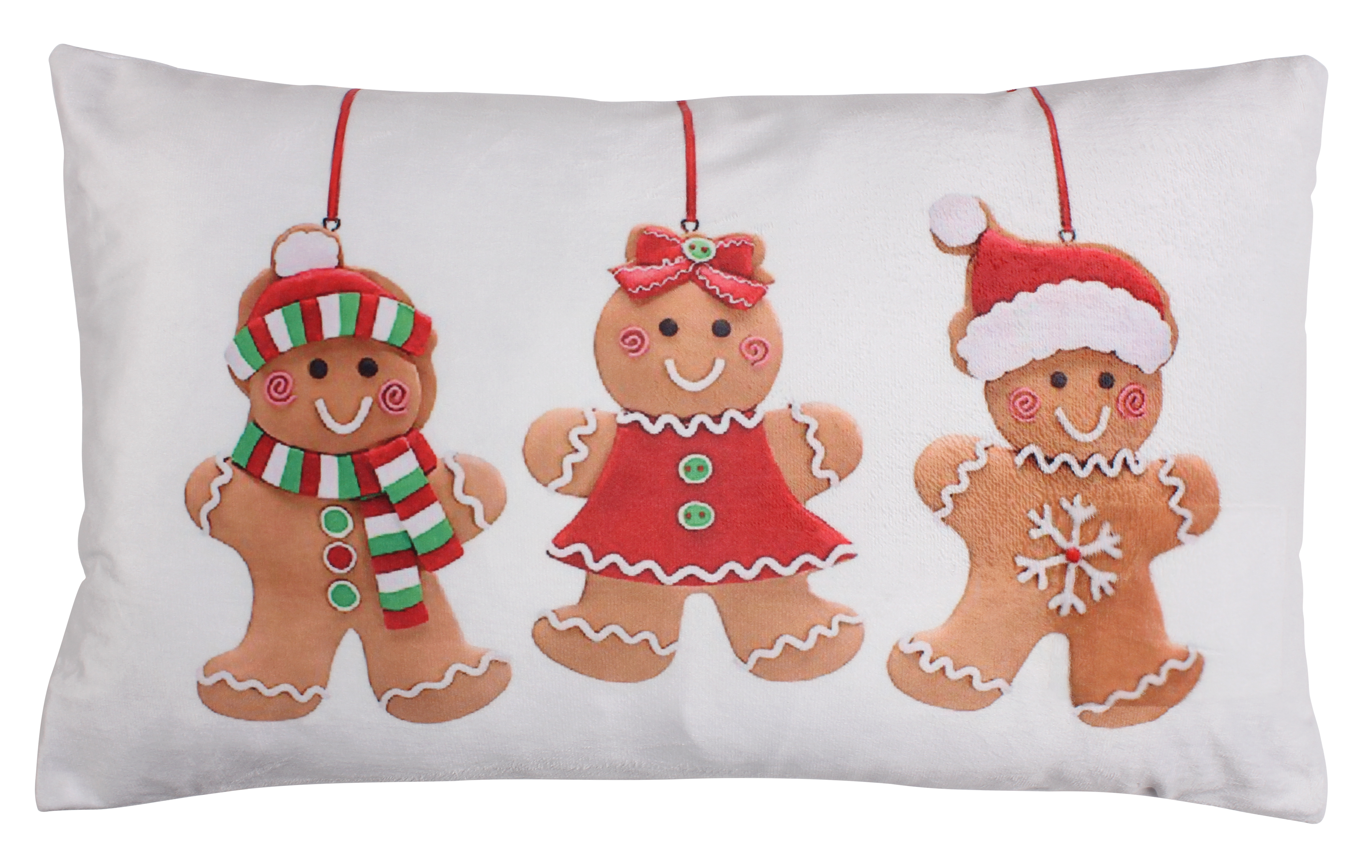 Poszewka na poduszkę świąteczna Cookies biała 50 x 30 cm