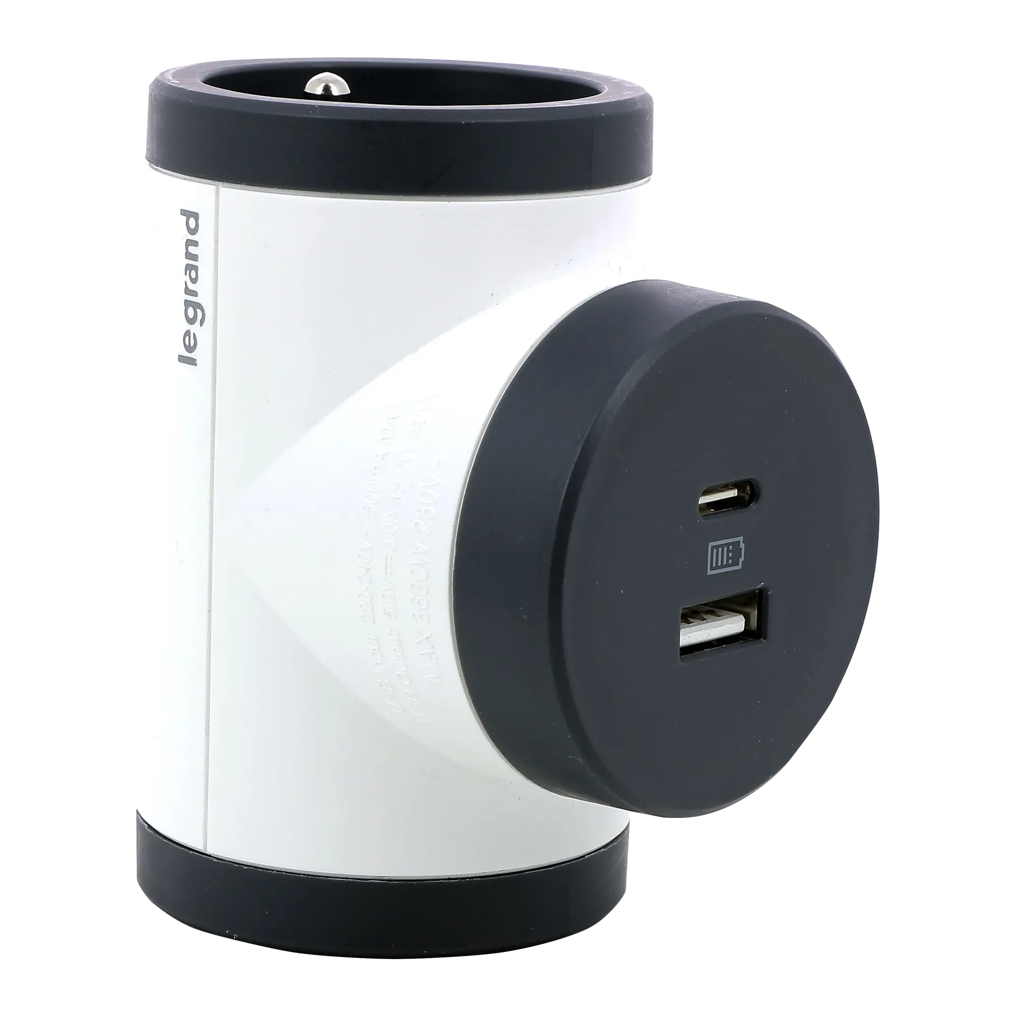 Rozgałęziacz potrójny obrotowy 2X2P+Z+USB LEGRAND