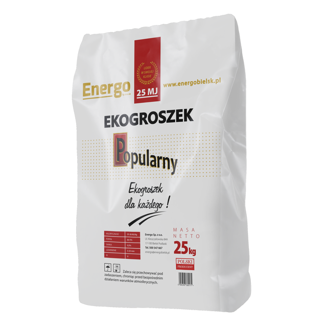 Węgiel groszek bez akcyzy POPULARNY 23-25 MJ/kg 25kg