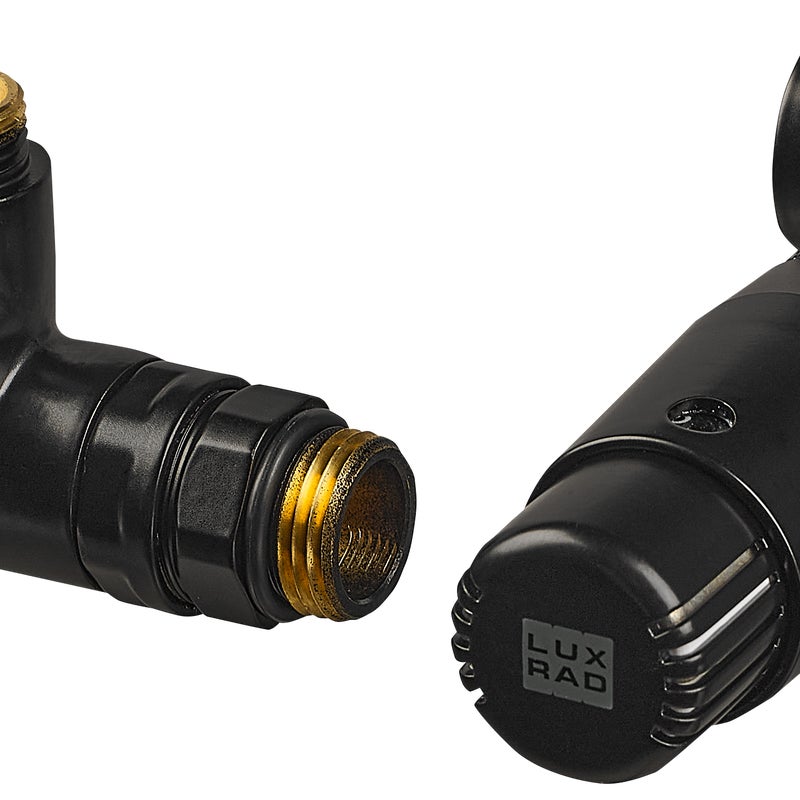 Zestaw termostatyczny TRÓJNIK PRAWY 1/2" czarny mat LUXRAD
