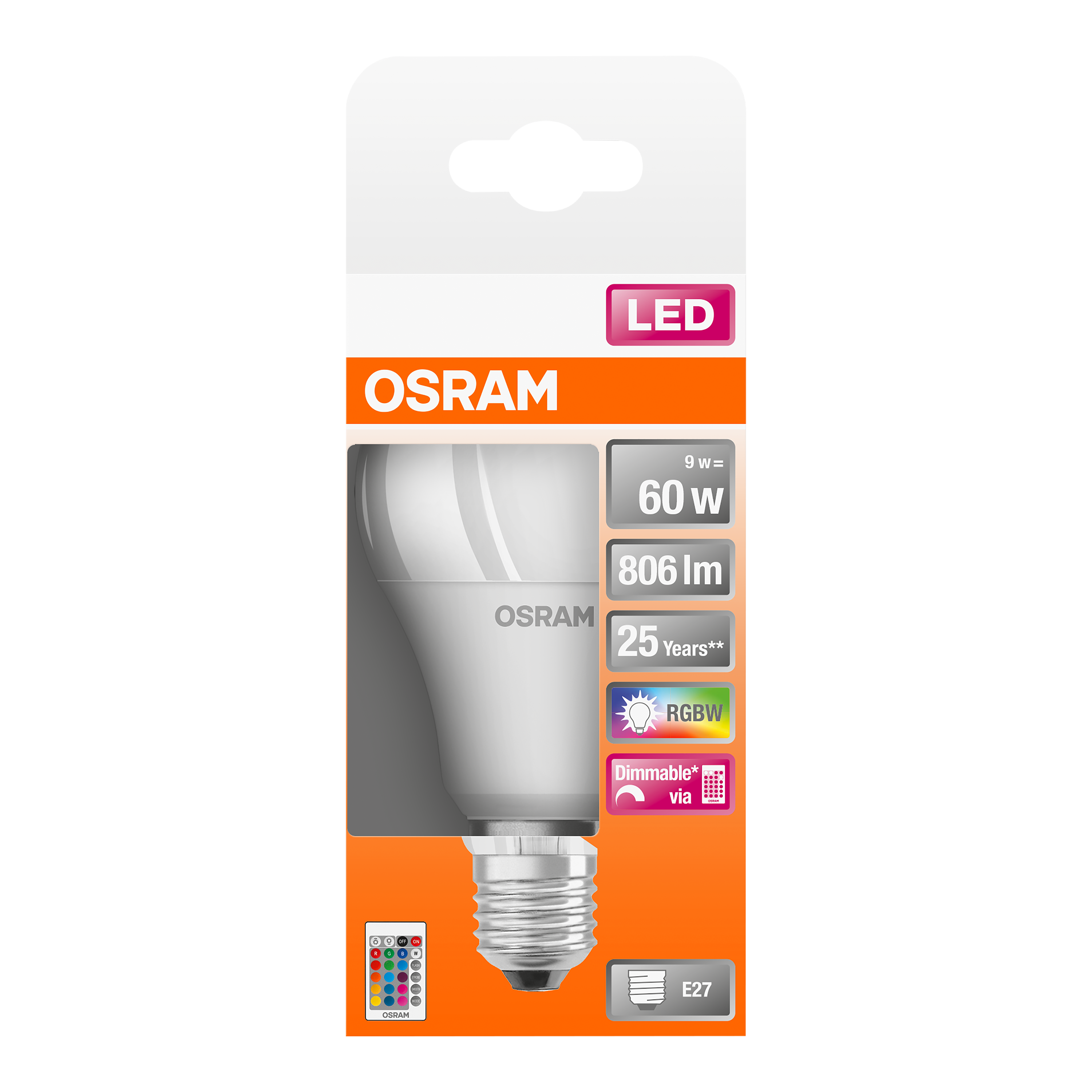 Żarówka Smart LED E27 9,7 W 806 lm RGBW Osram - 6