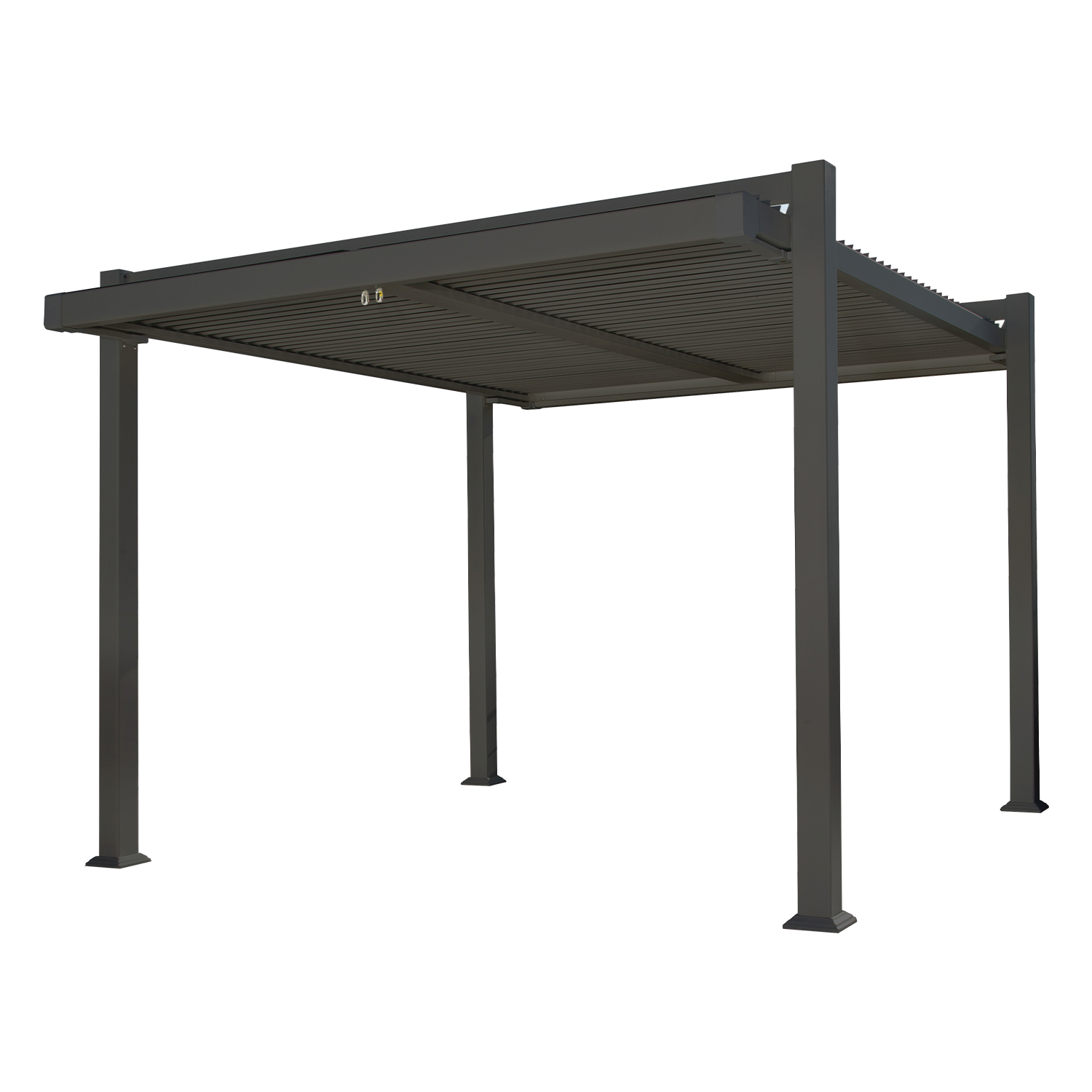 Pergola bioclimatica 3.2x3.6 m in alluminio antracite - Persea NATERIAL - 9