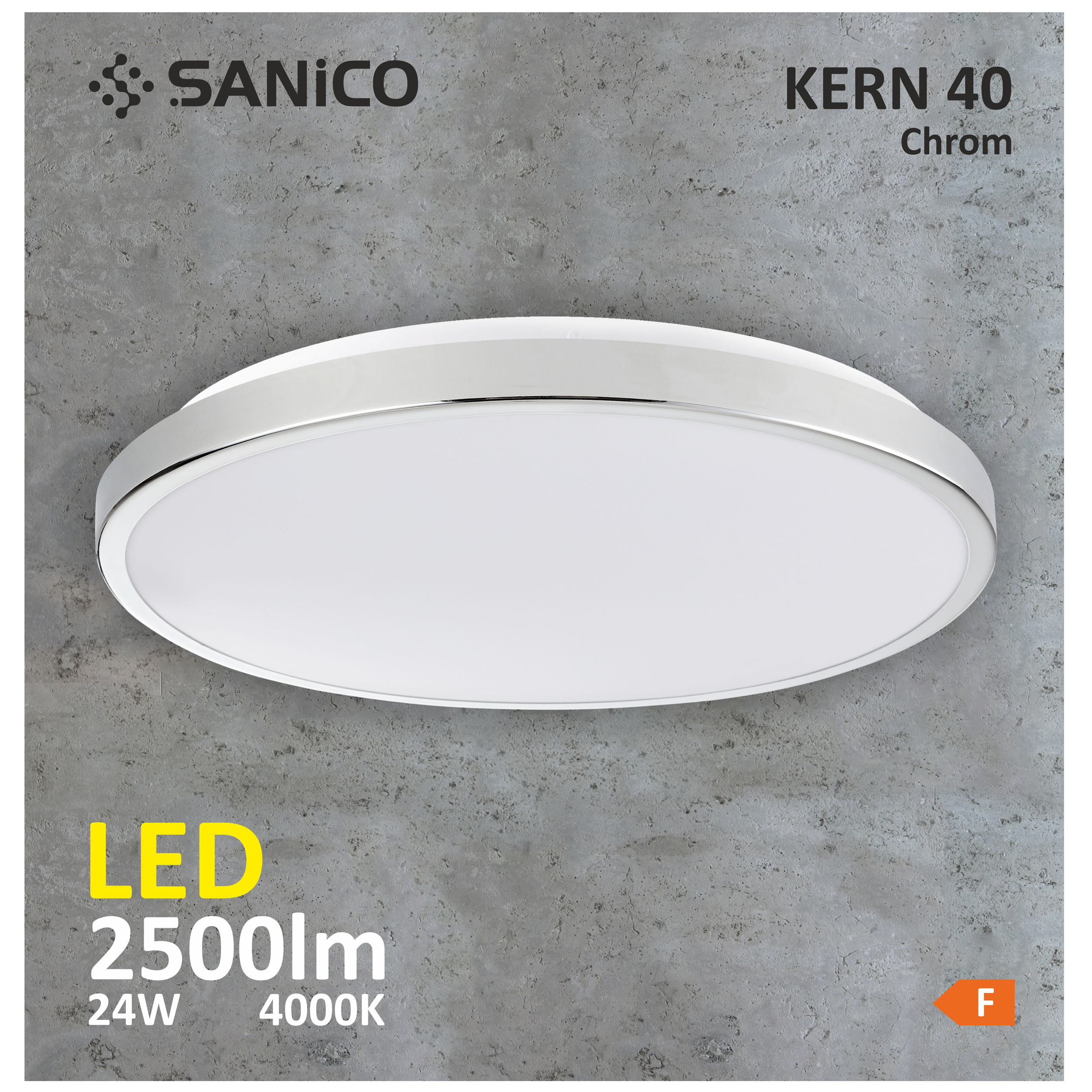 Plafon Kern chrom 40 cm LED Polux - 3