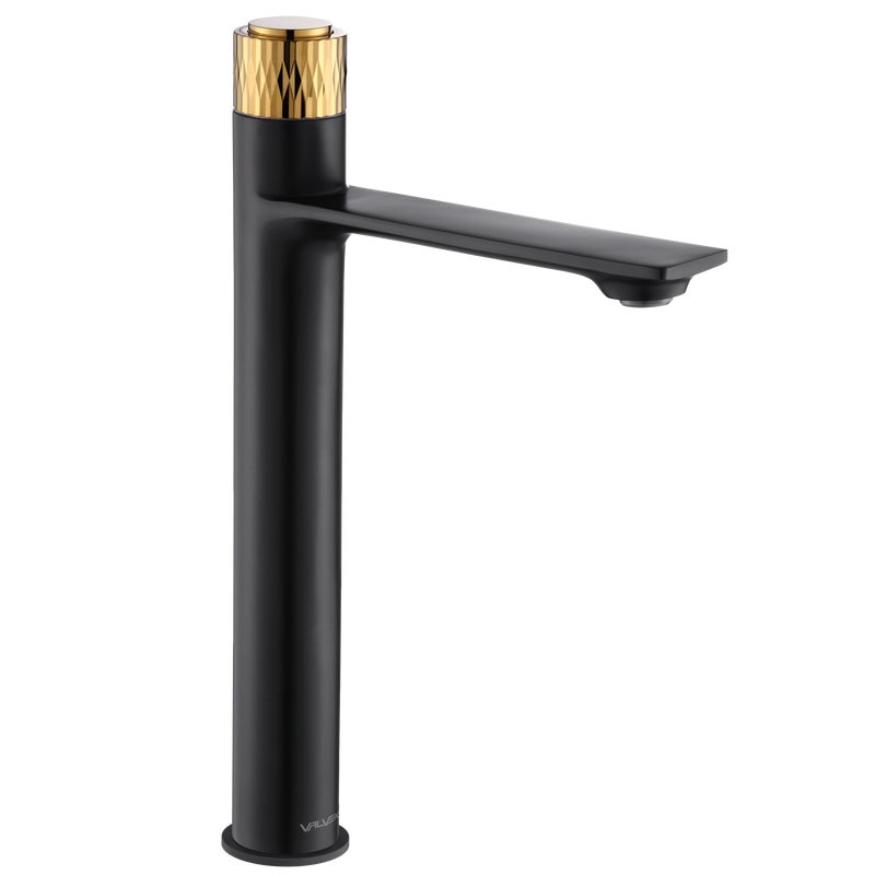 Bateria umywalkowa czarno-złota 32 cm Click On Valvex