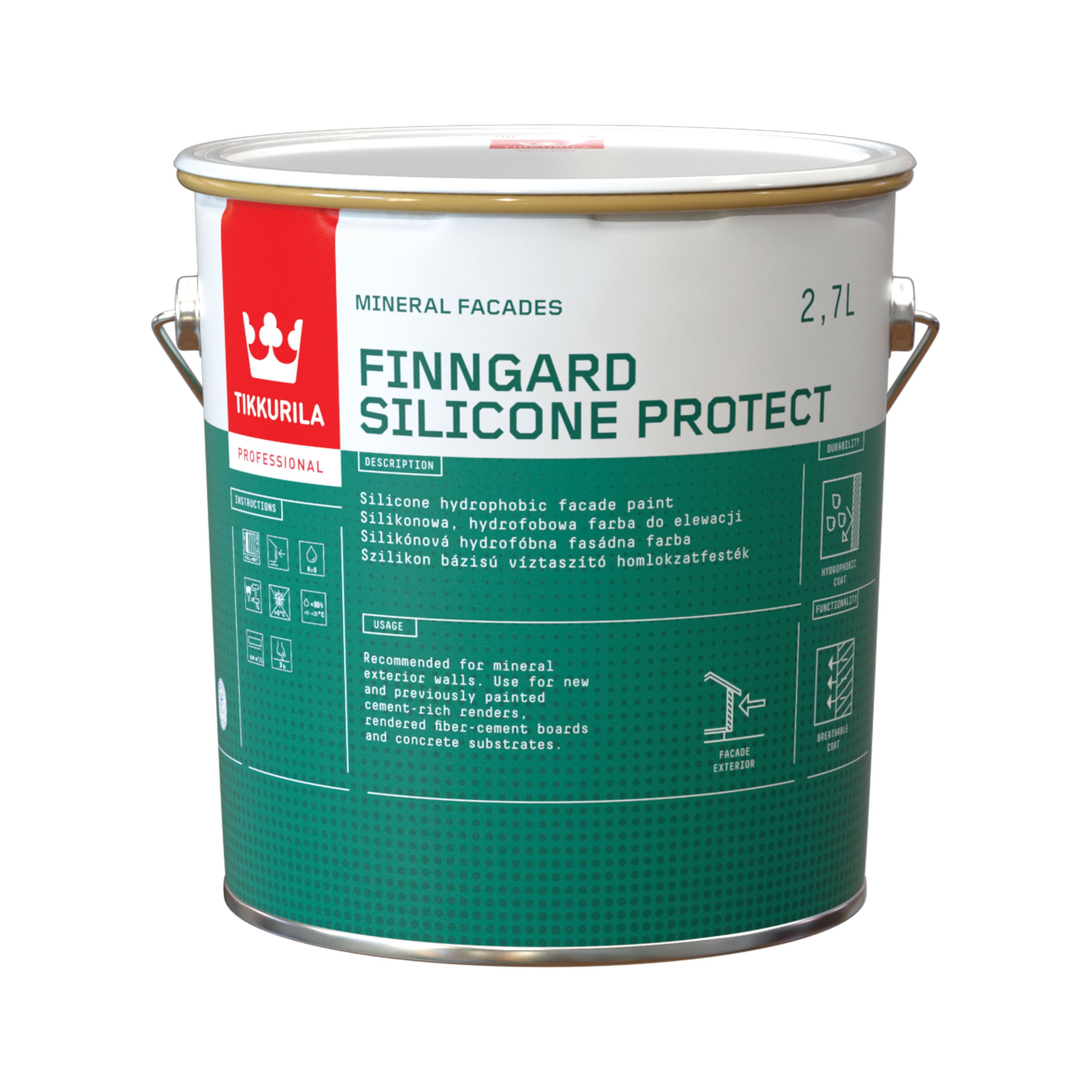Farba elewacyjna Tikkurila Finngard Silicone Protect 2.7 l Baza C