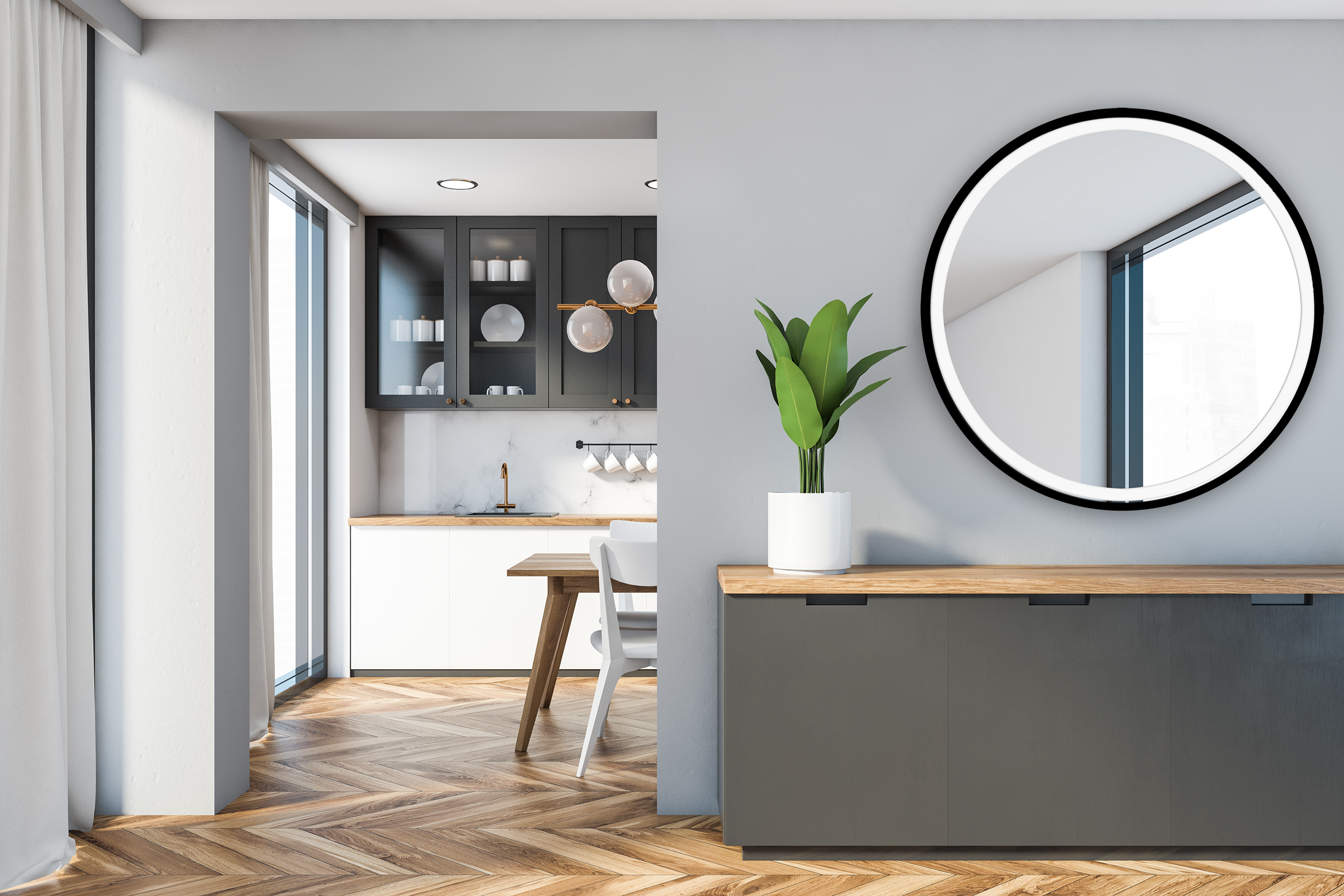 Lustro z wbudowanym oświetleniem Rund Led 90 Venti - 2