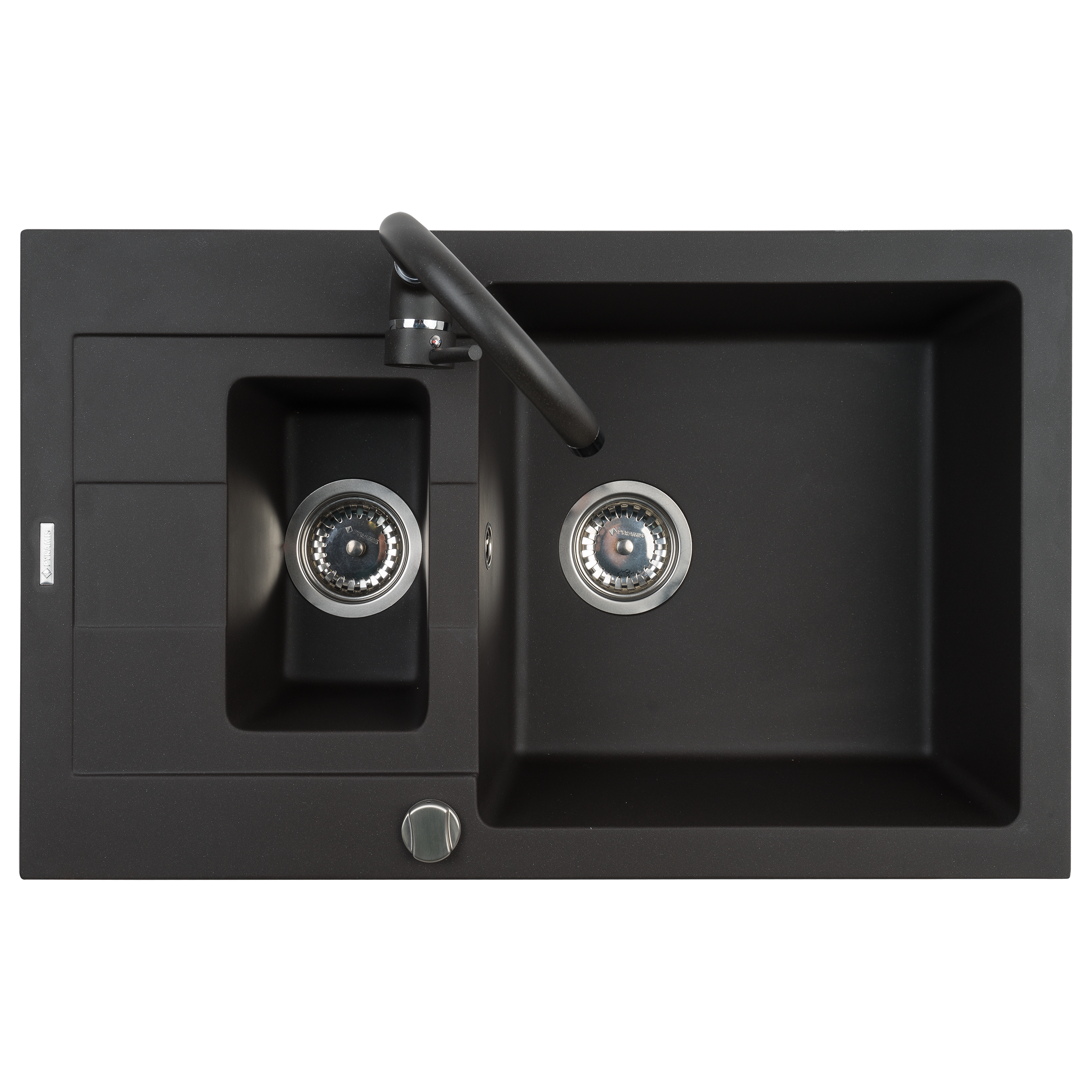 Zlewozmywak granitowy z baterią Senar Pyramis