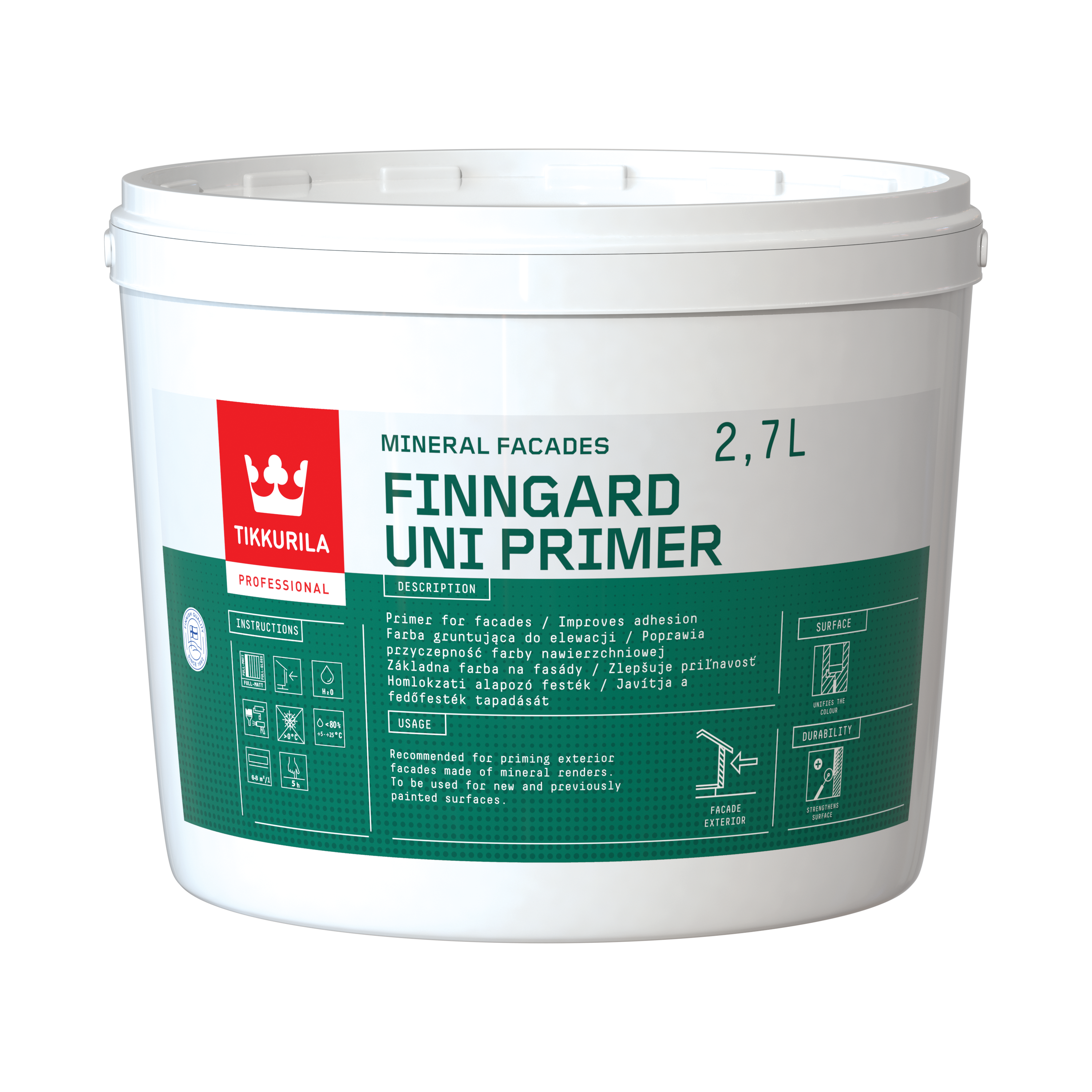 Farba gruntująca do elewacji Tikkurila Finngard Uni Primer 2.7 l Baza AP