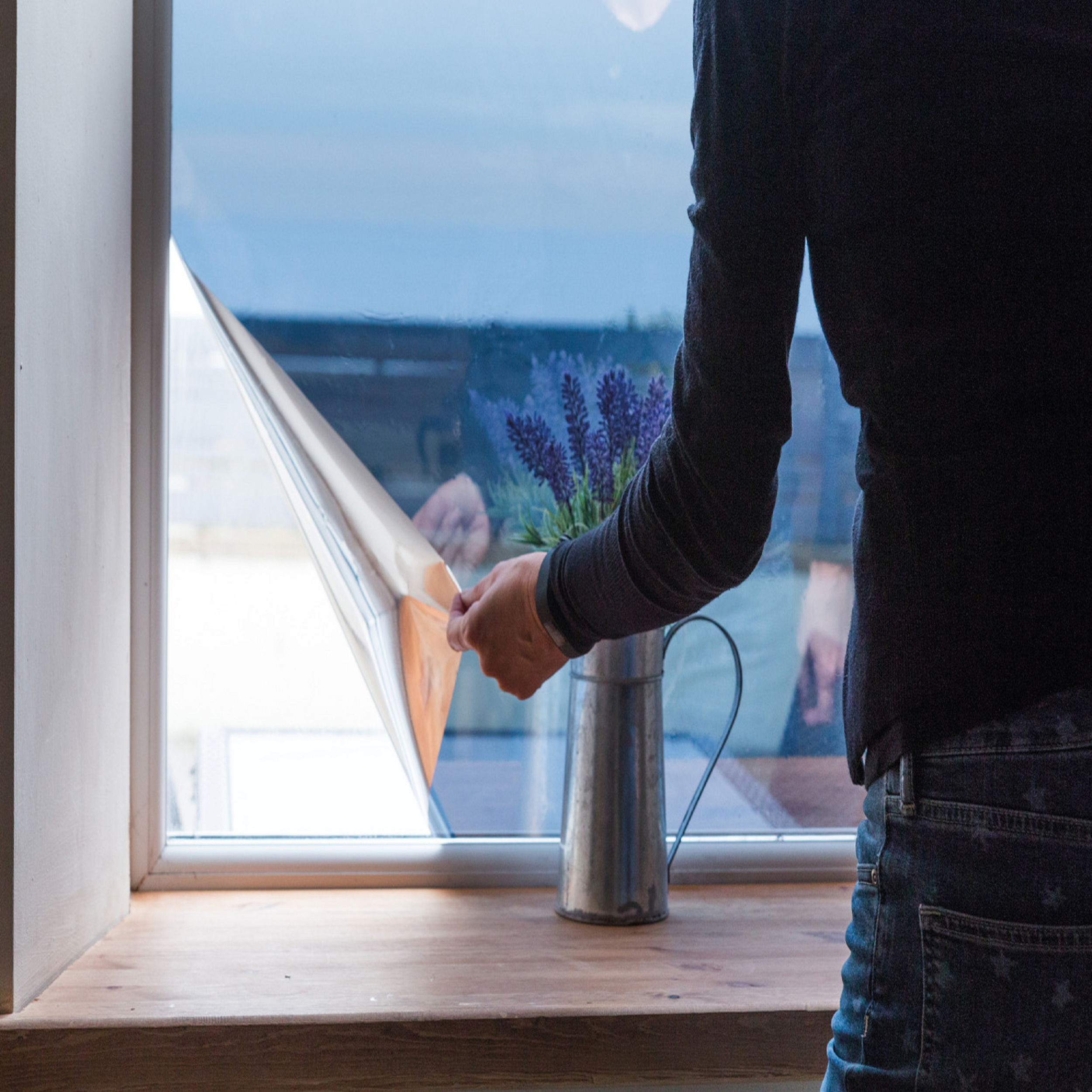 Folia statyczna z efektem lustra weneckiego 90 x 150 cm - 3