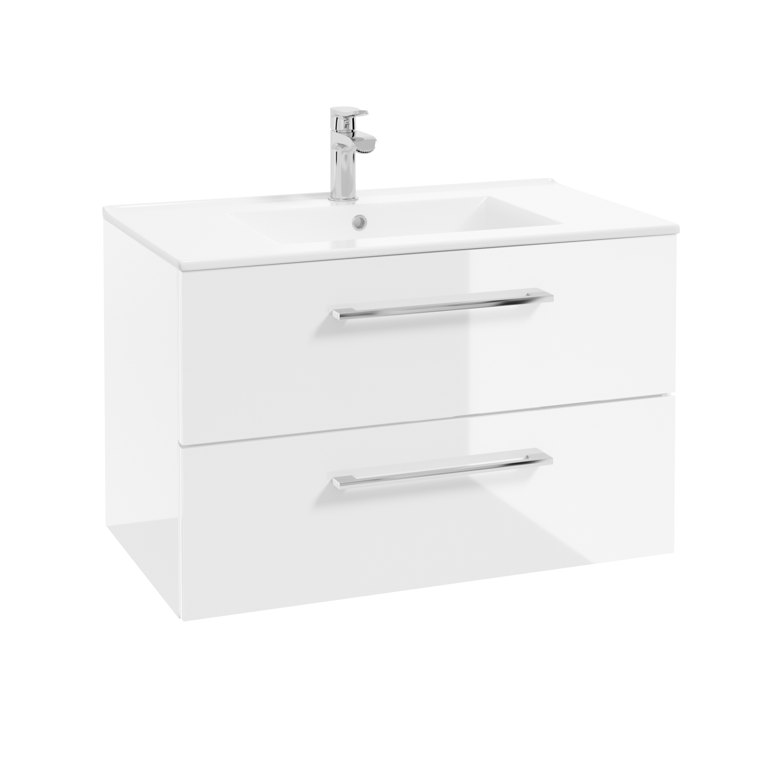 Zestaw szafka pod umywalkę Intenso z umywalką biała 80 cm Sensea