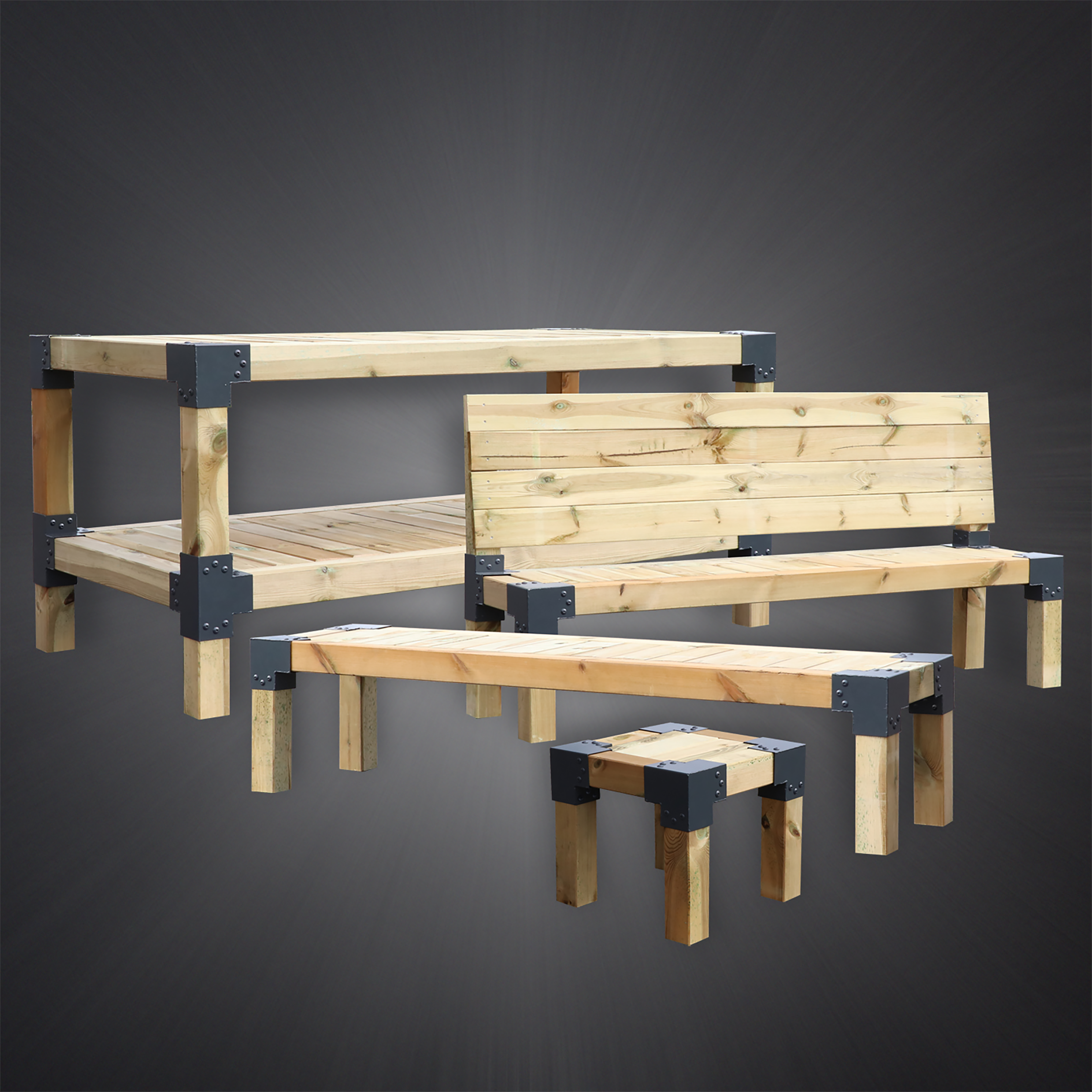 Łącznik narożnik 7x7 cm 90st. 3-końce Suki Plug-in antracyt - 5