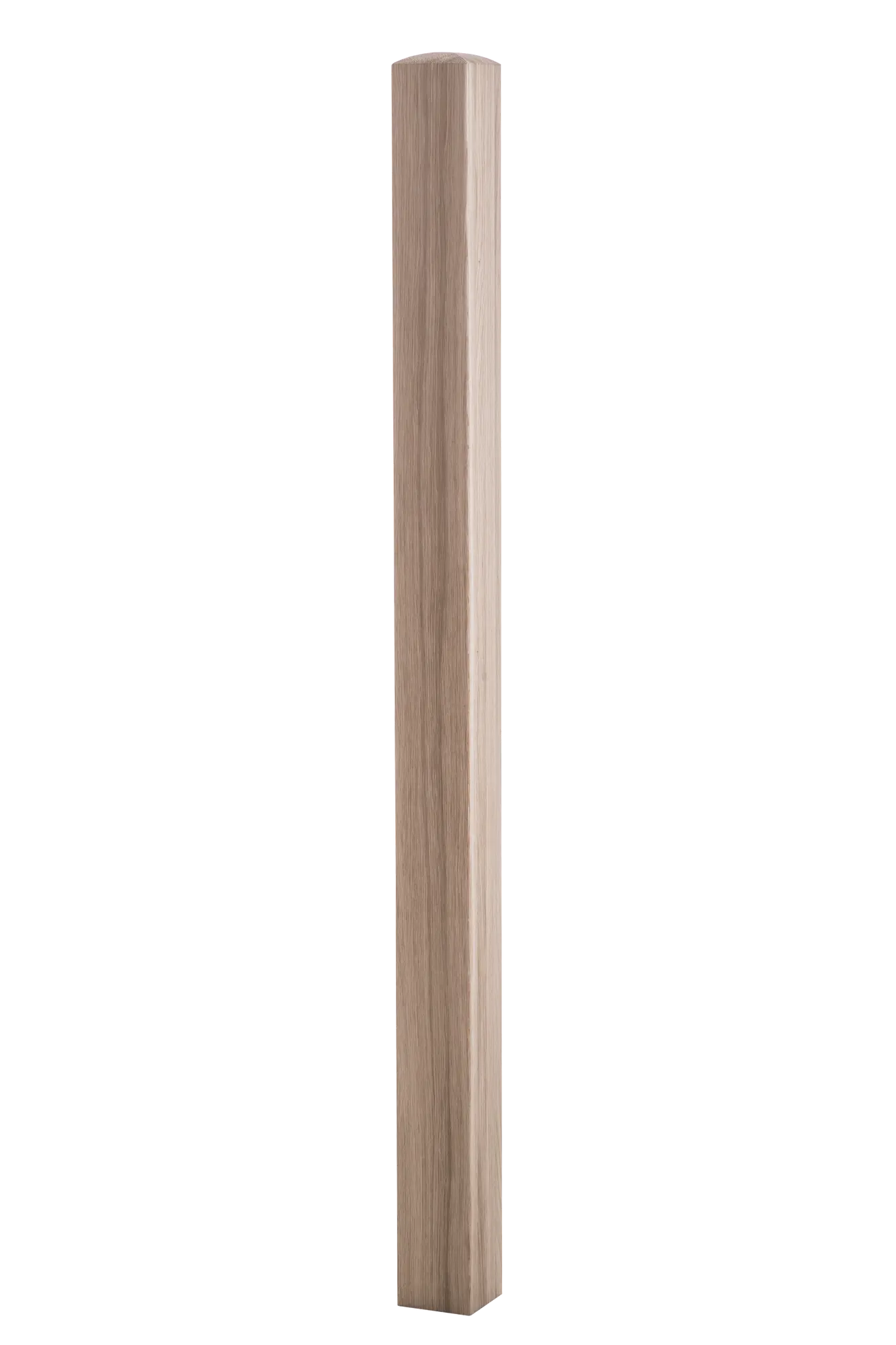 Słupek balustrady drewniany dębowy surowy WZ 16 1150x76x76 mm Kornik