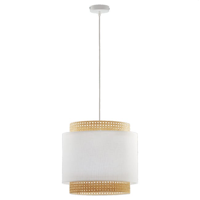 Lampa wiszaca boho biala z rattanem e27 tk lighting 83508239