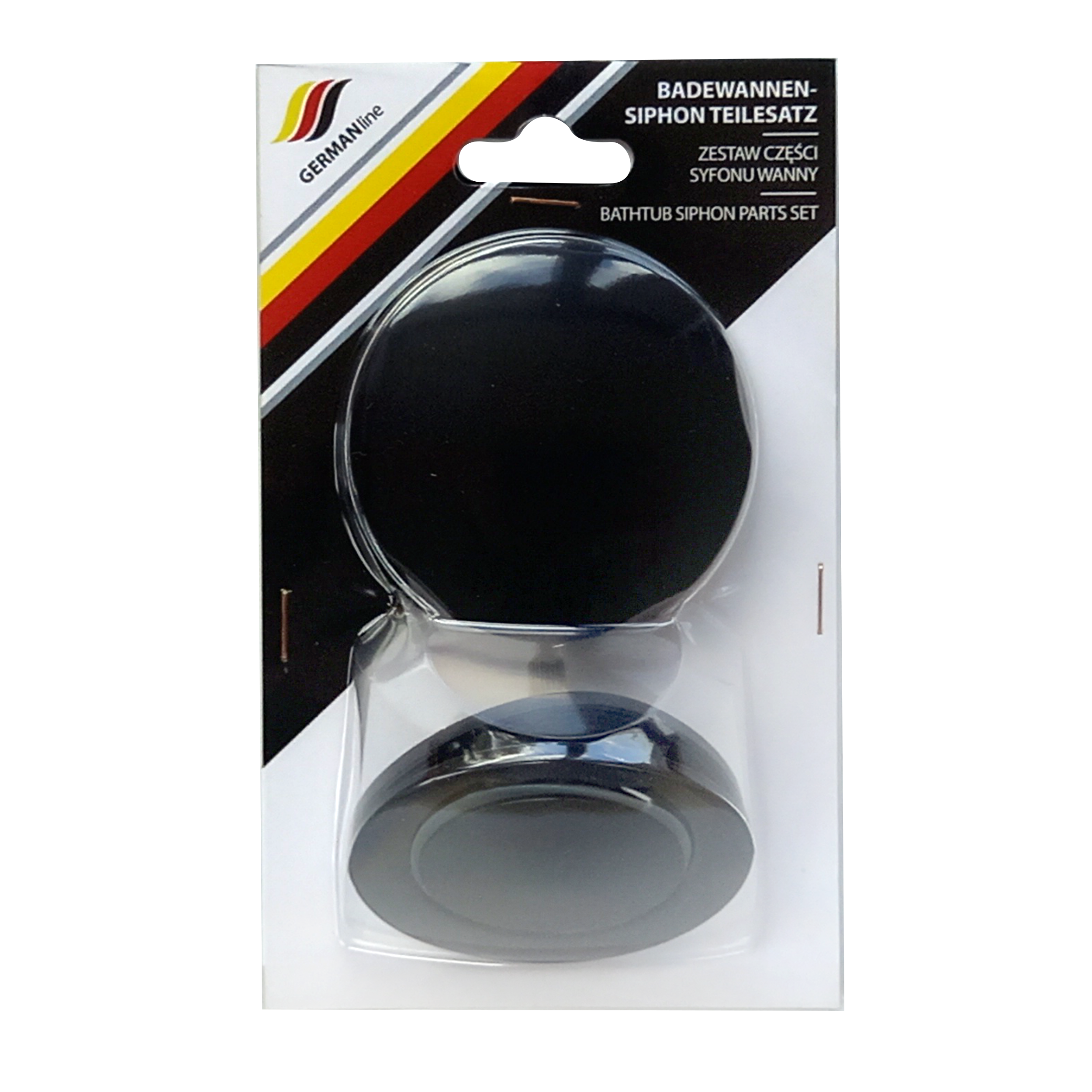 Zestaw korek i pokrętło do wanny GL7001BSET czarny GERMANLINE - 2