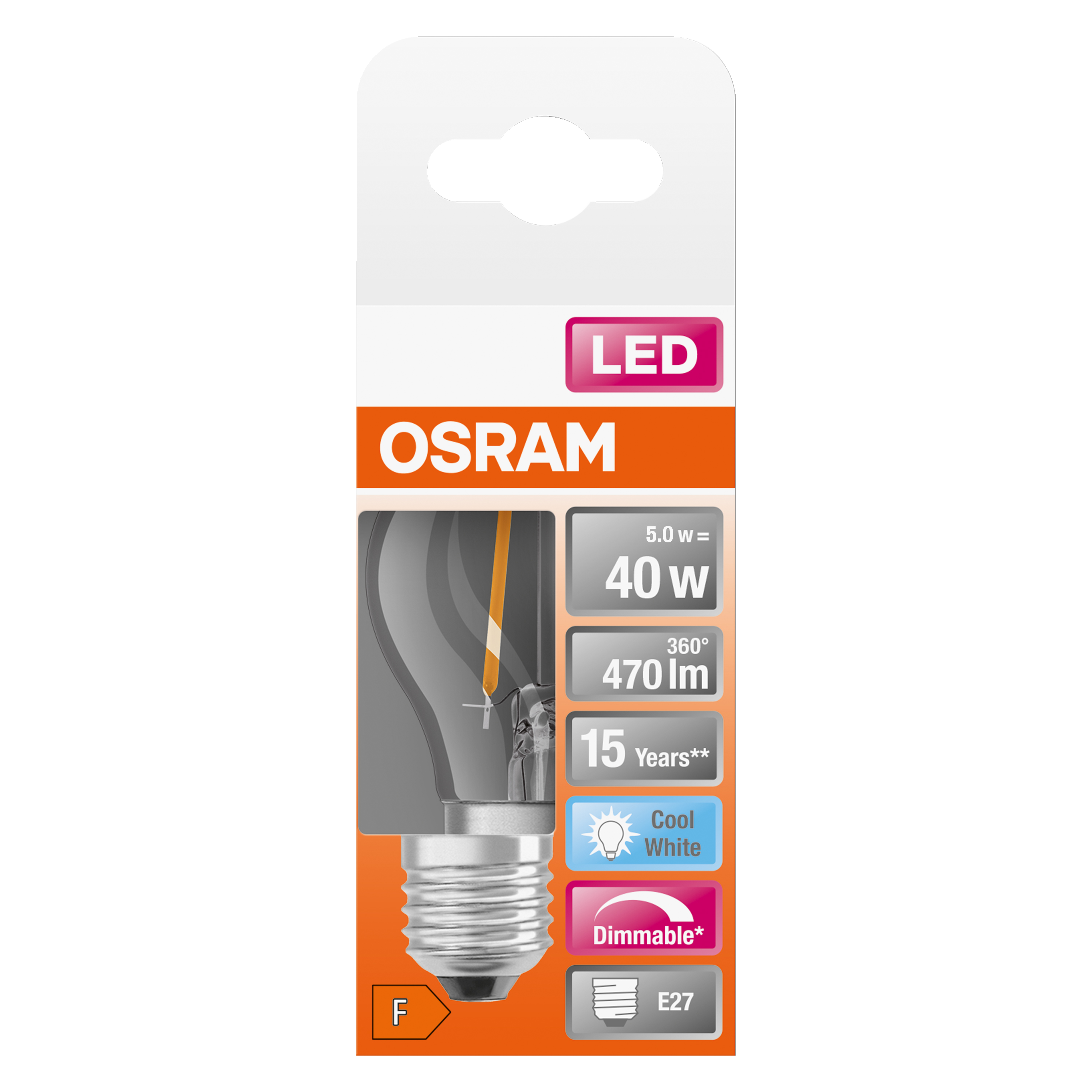 Lâmpada led E27 esférica filamentos 470 lm 15KH luz neutra regulável CLEAR - 7