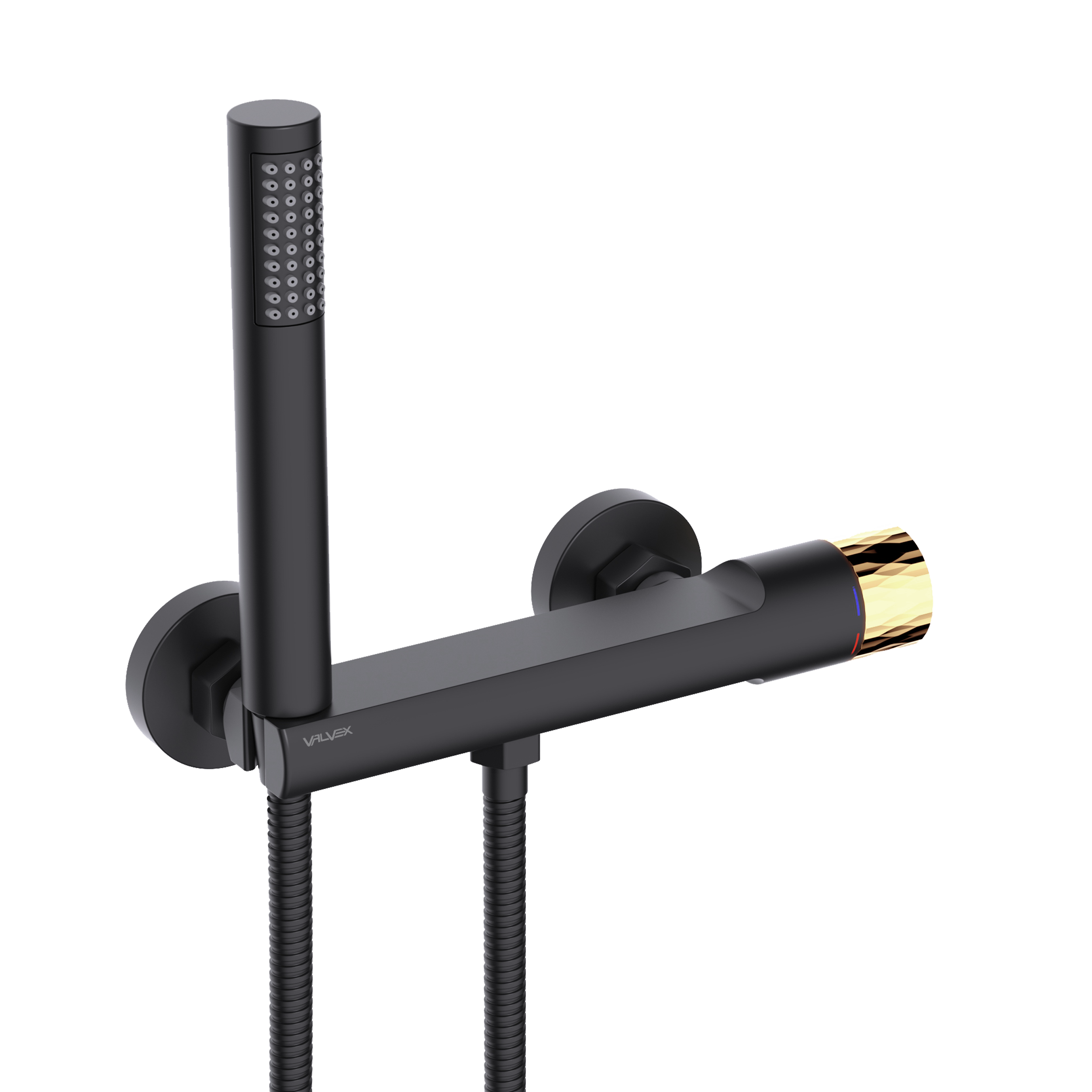 Bateria prysznicowa czarno-złota Click On Valvex