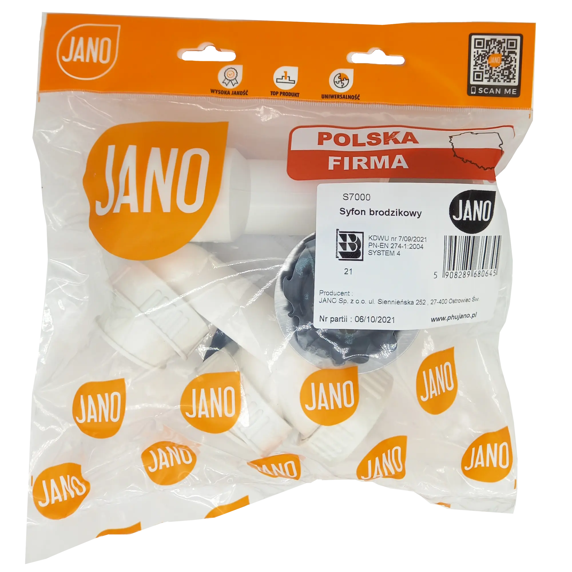 Syfon brodzika 50 mm S7000 JANO - 2