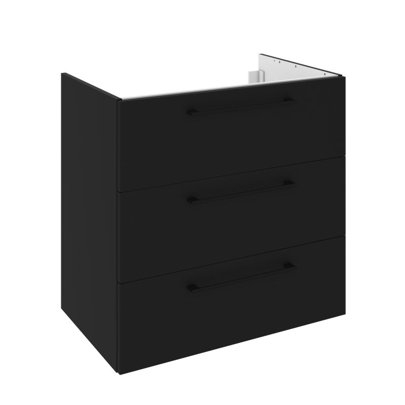 Szafka pod umywalkę Remix czarny mat 75x46x73 cm Sensea