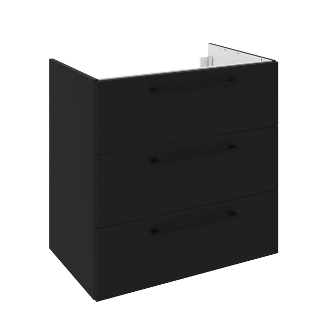 Szafka pod umywalkę Remix czarny mat 75x46x73 cm Sensea