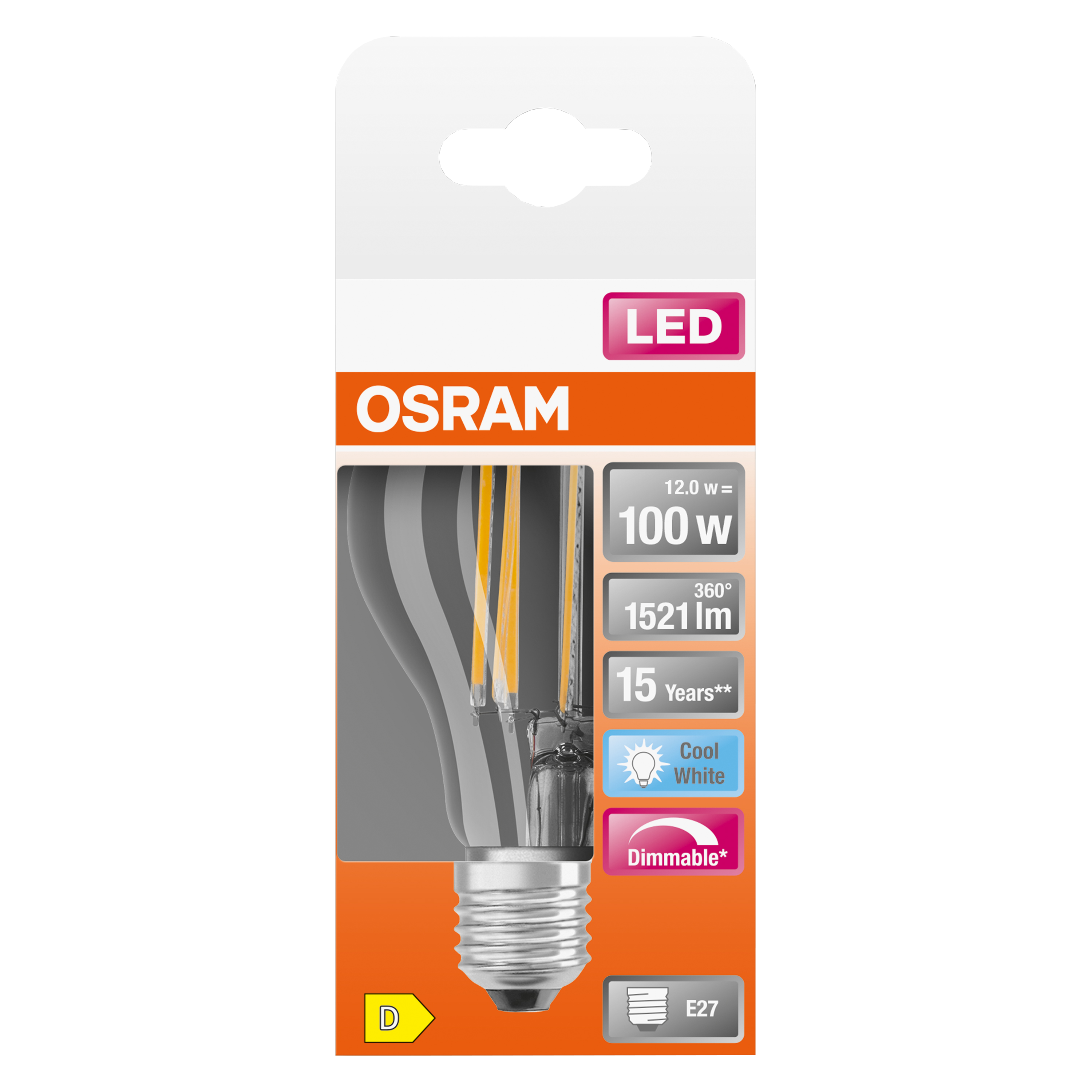 Żarówka LED E27 12 W = 100 W 1521 lm Neutralna biel Osram - 6