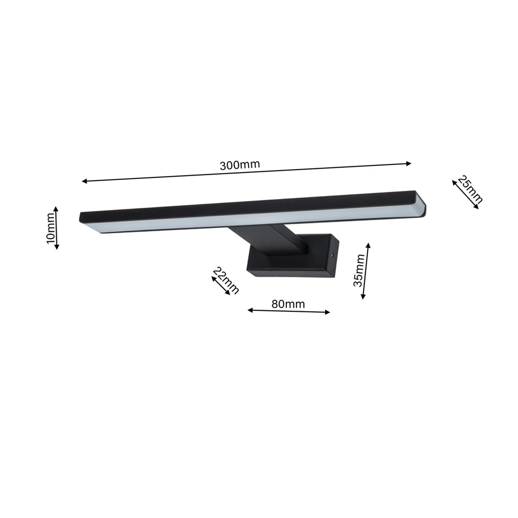 Kinkiet galeryjka Shine 30 cm czarny 490 lm LED Eko-Light - 3