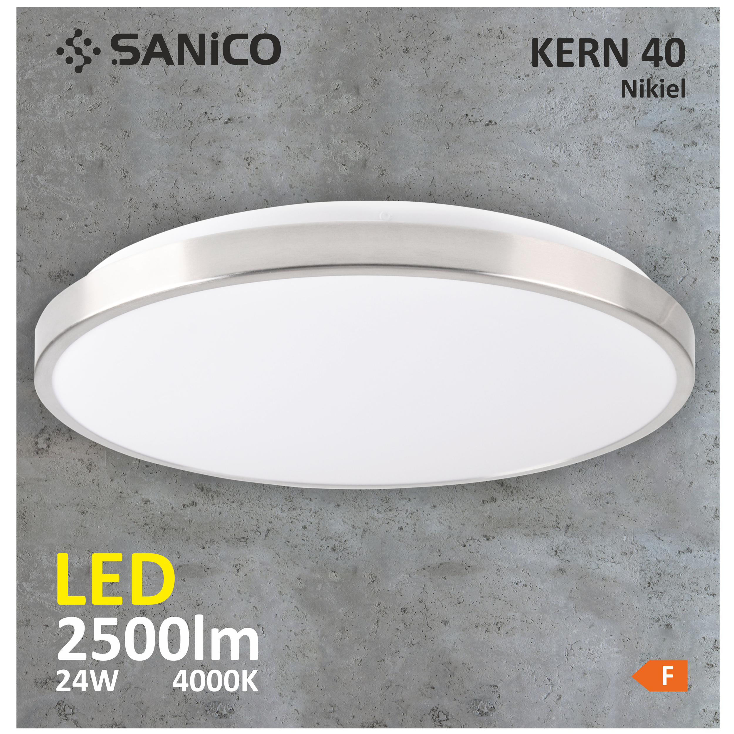 Plafon Kern nikiel 40 cm LED Polux - 3