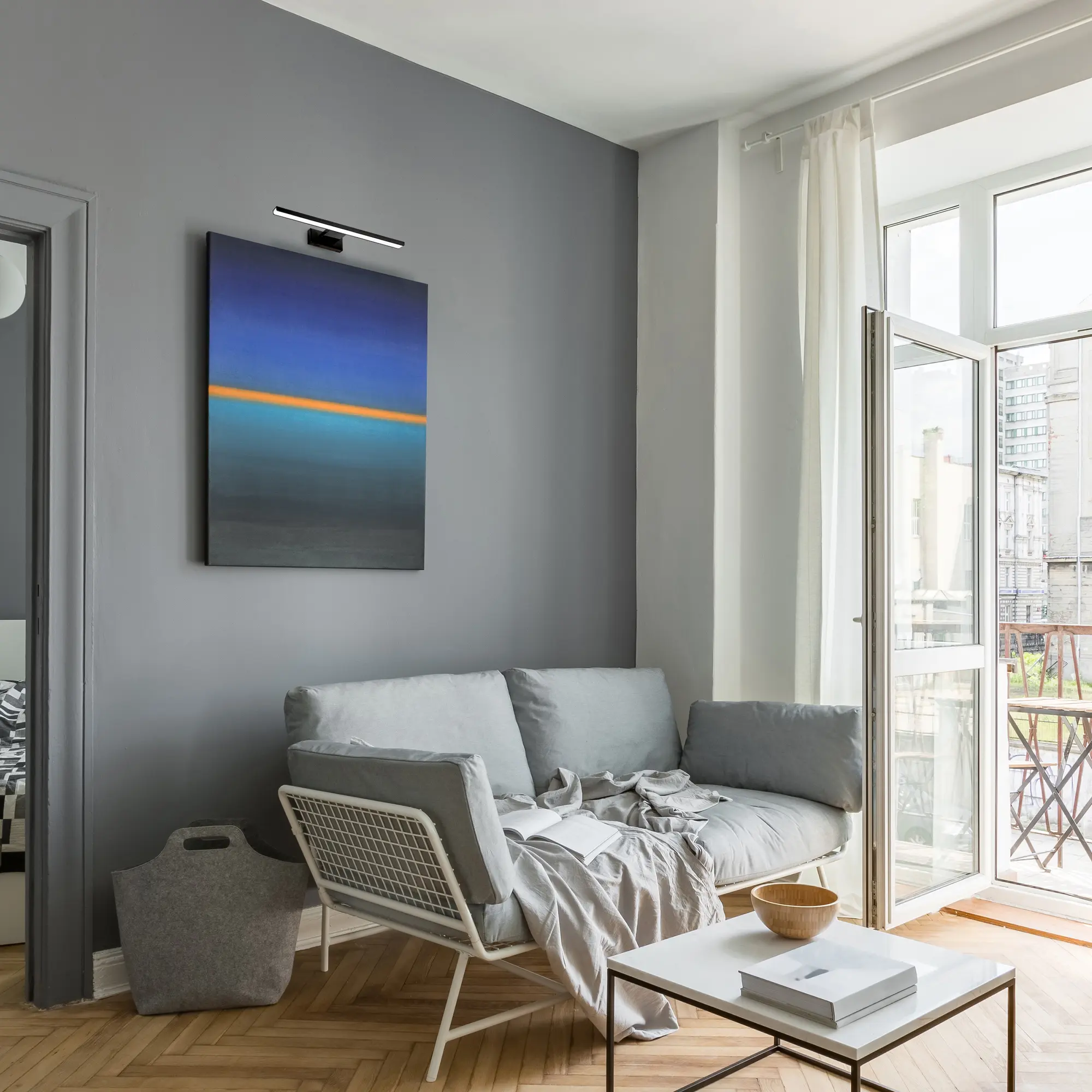 Kinkiet galeryjka Shine 30 cm czarny 490 lm LED Eko-Light - 2