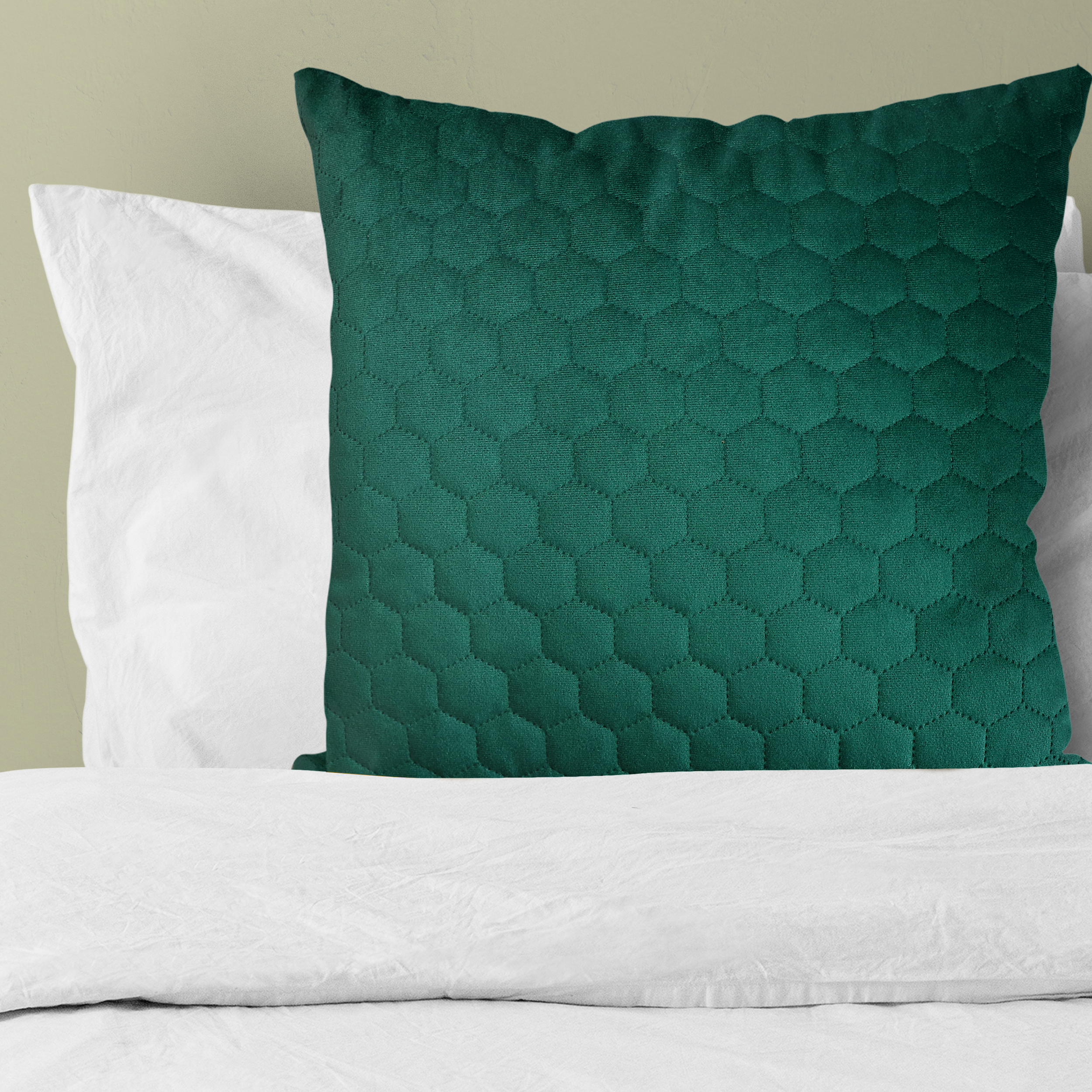 Poszewka na poduszkę Velvet Sonic zielona 45 x 45 cm - 2