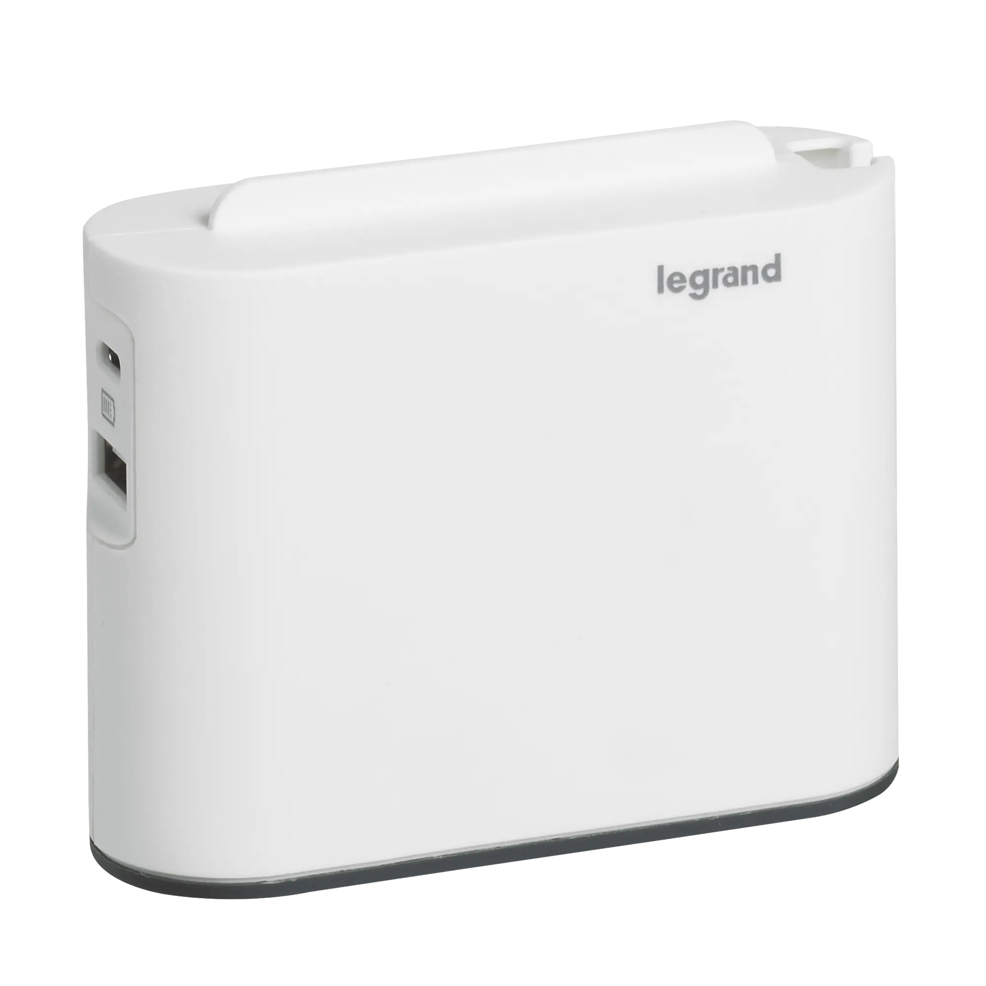 Rozgałęziacz podwójny 2XP+USB biało-czarny LEGRAND