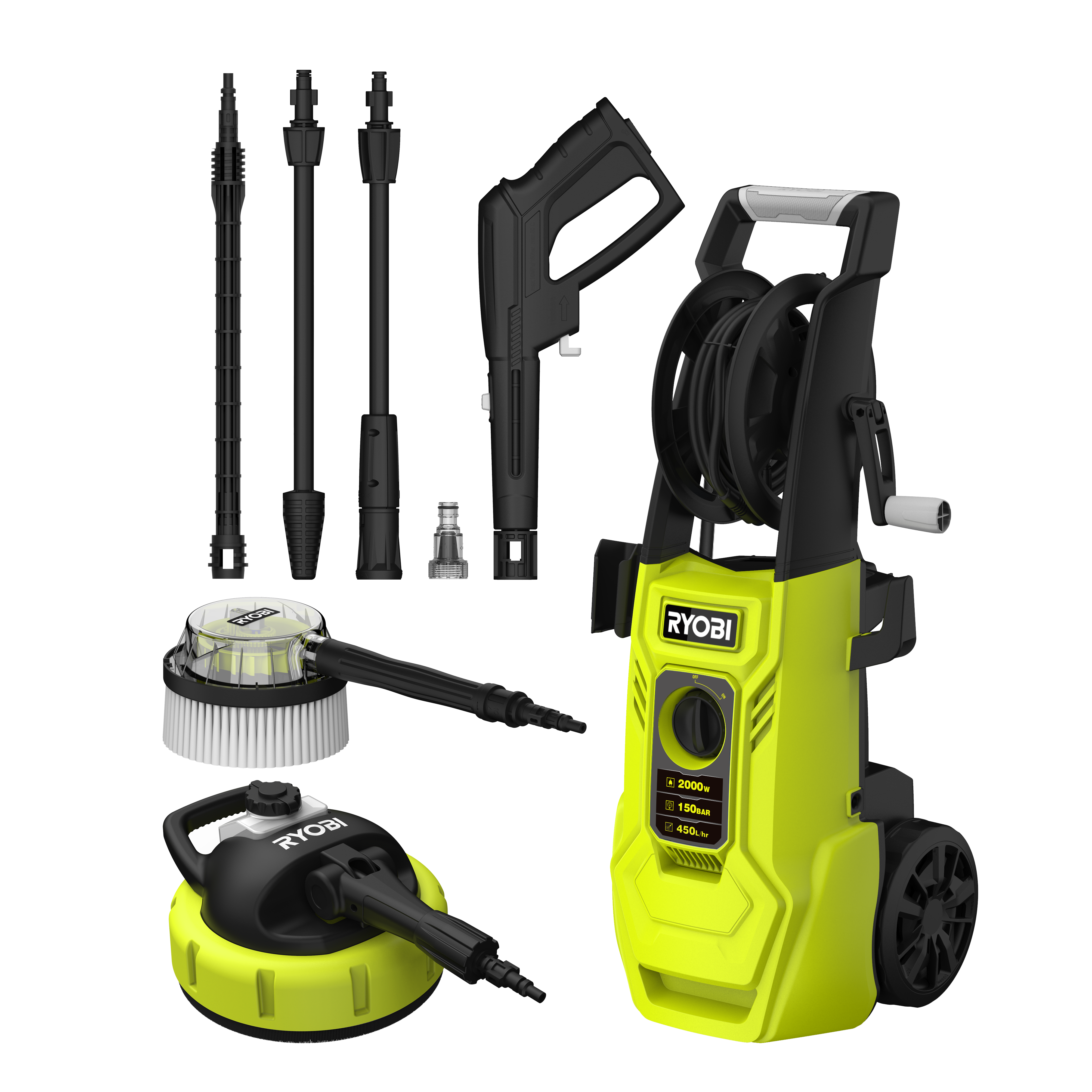 Hidrolimpiadora eléctrica ryobi ry150pwa 2000w 150 bares de presión
