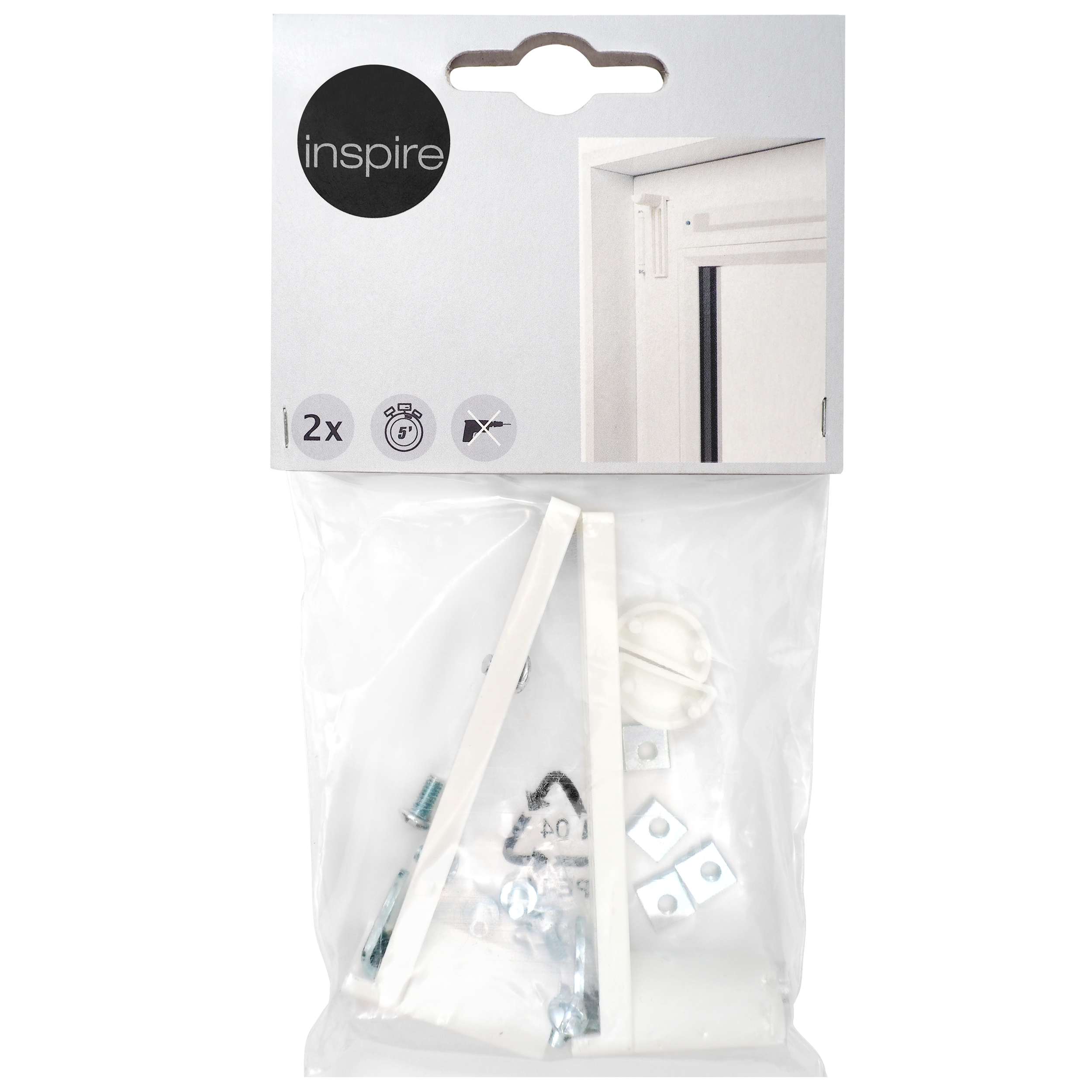 Soporte clip ventana oscilobatiente enrollable INSPIRE - 9