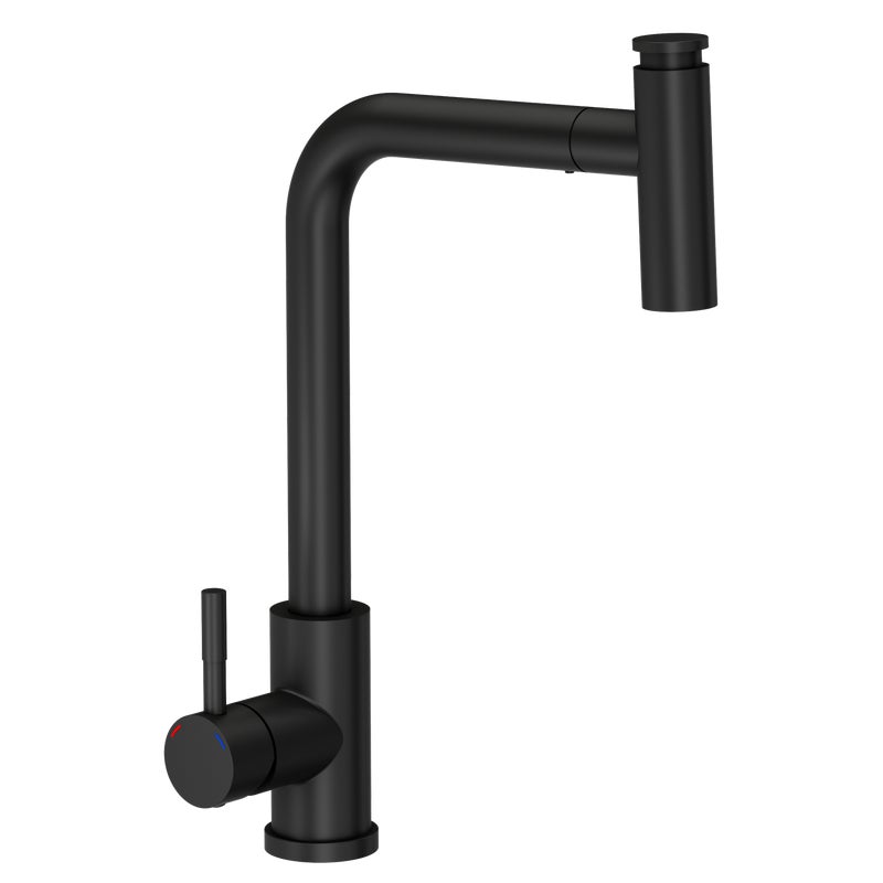 Bateria kuchenna Kodiaq Czarna M wylewka U 39 cm Quadron