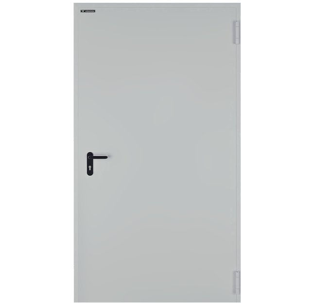 Drzwi przeciwpożarowe wewnętrzne EI30 szare RAL 7035 80 prawe Wiśniowski