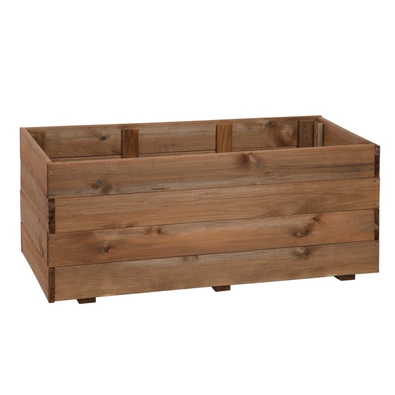 Donica duża drewniana Nive 90x40x37 cm brązowa Naterial