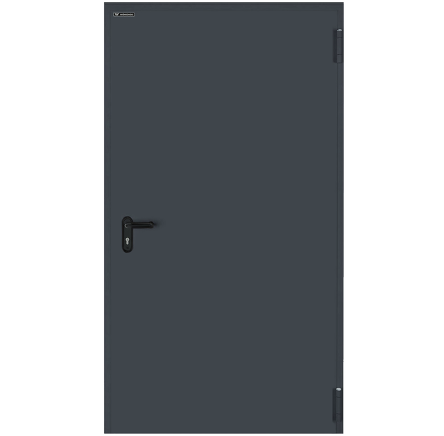 Drzwi przeciwpożarowe wewnętrzne EI30 antracytowe RAL 7016 80 prawe Wiśniowski