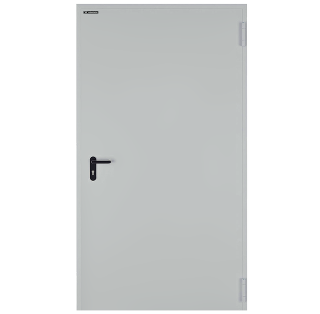 Drzwi przeciwpożarowe wewnętrzne 100 prawe EI60 szare RAL 7035 Wiśniowski