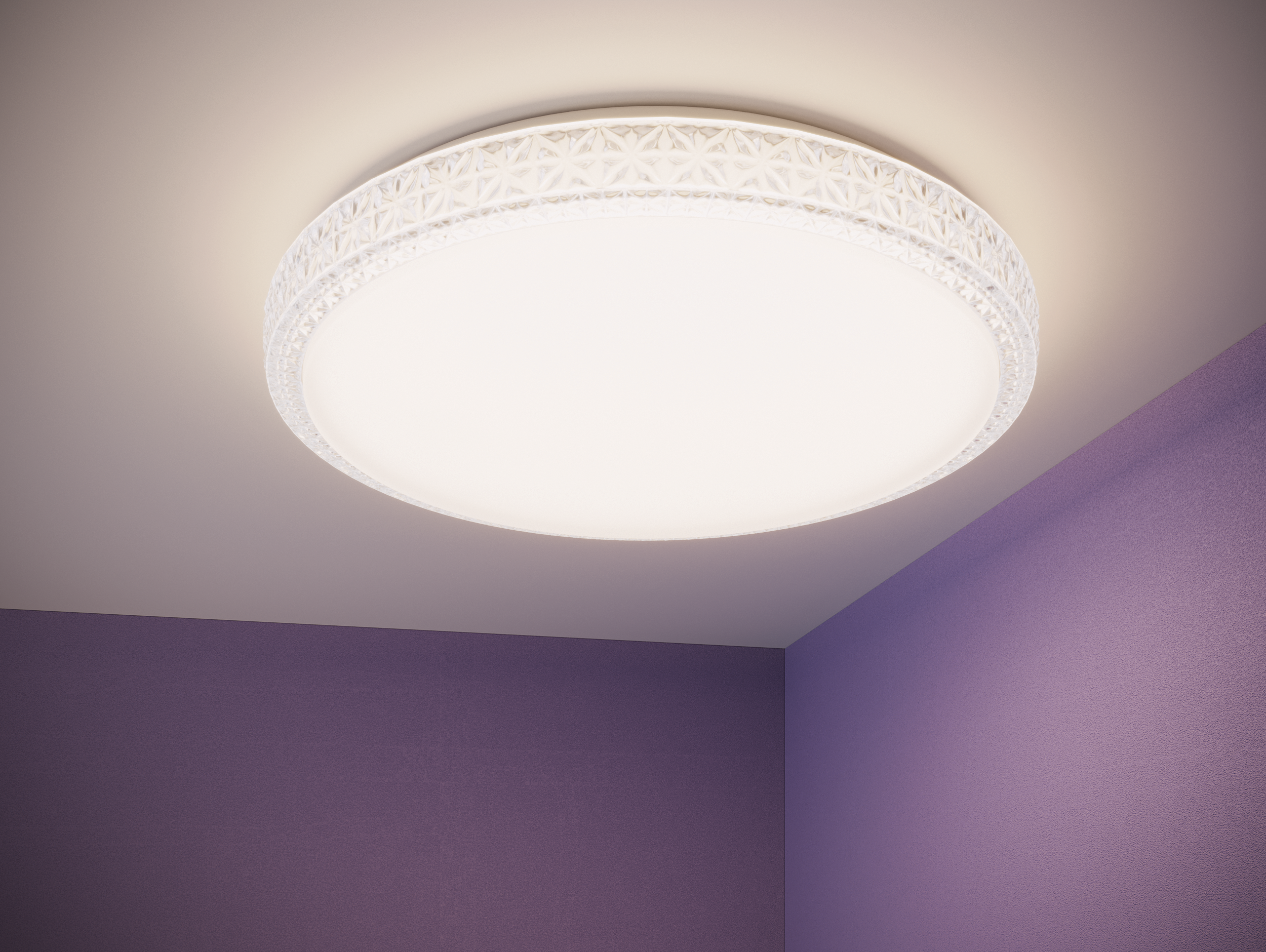 Plafon Irina z pilotem 40 cm biały 5200 lm LED Polux