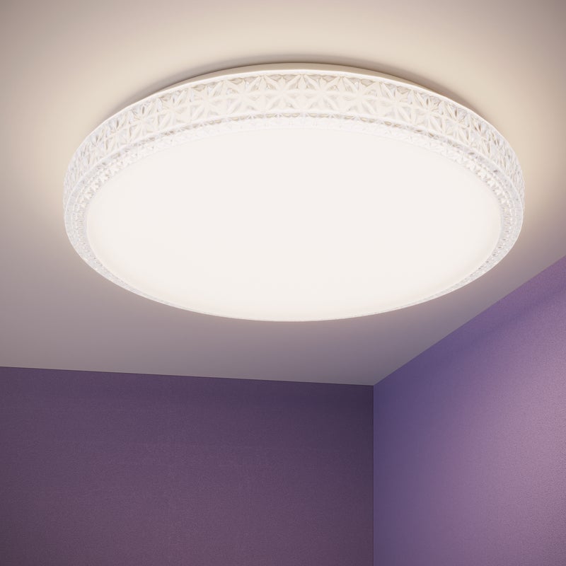 Plafon Irina z pilotem 40 cm biały 5200 lm LED Polux