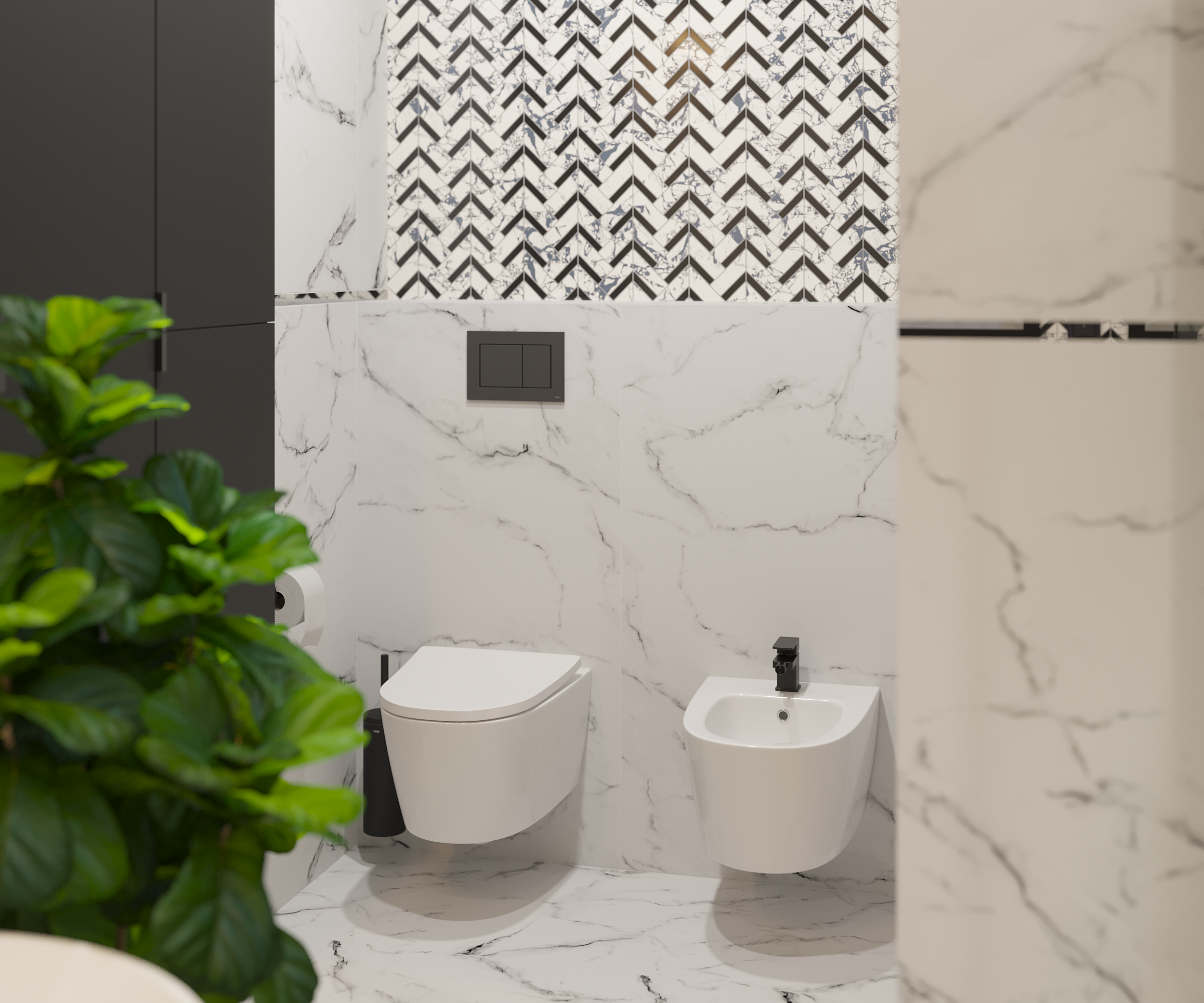 Uchwyt na papier toaletowy z pokrywą Boston Tiger - 2