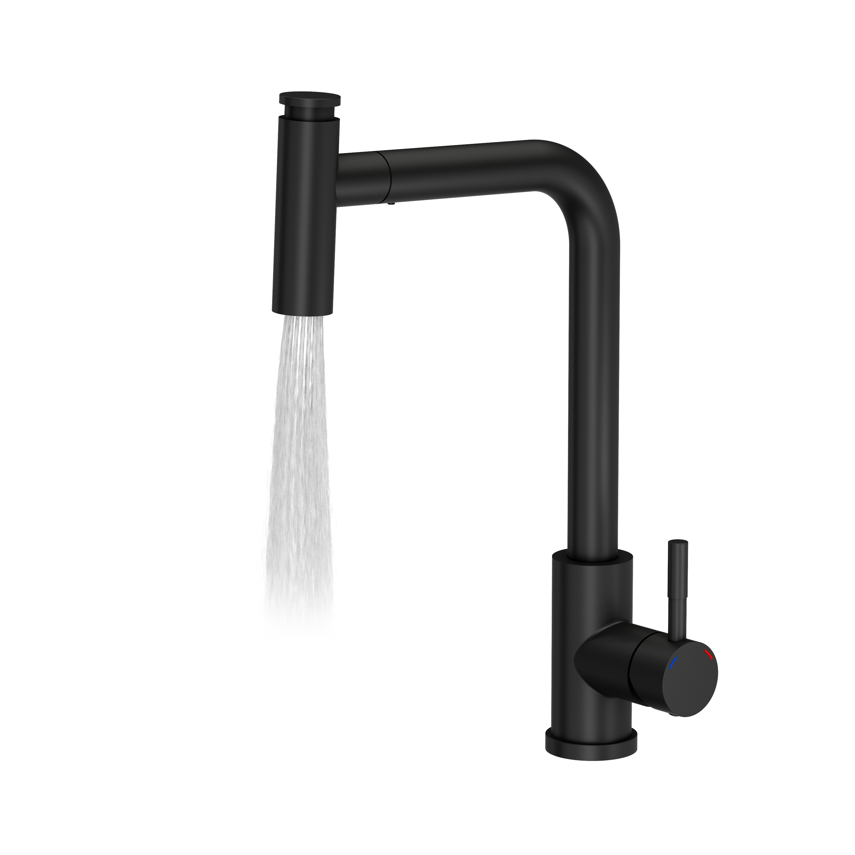 Bateria kuchenna Kodiaq Czarna M wylewka U 39 cm Quadron - 11