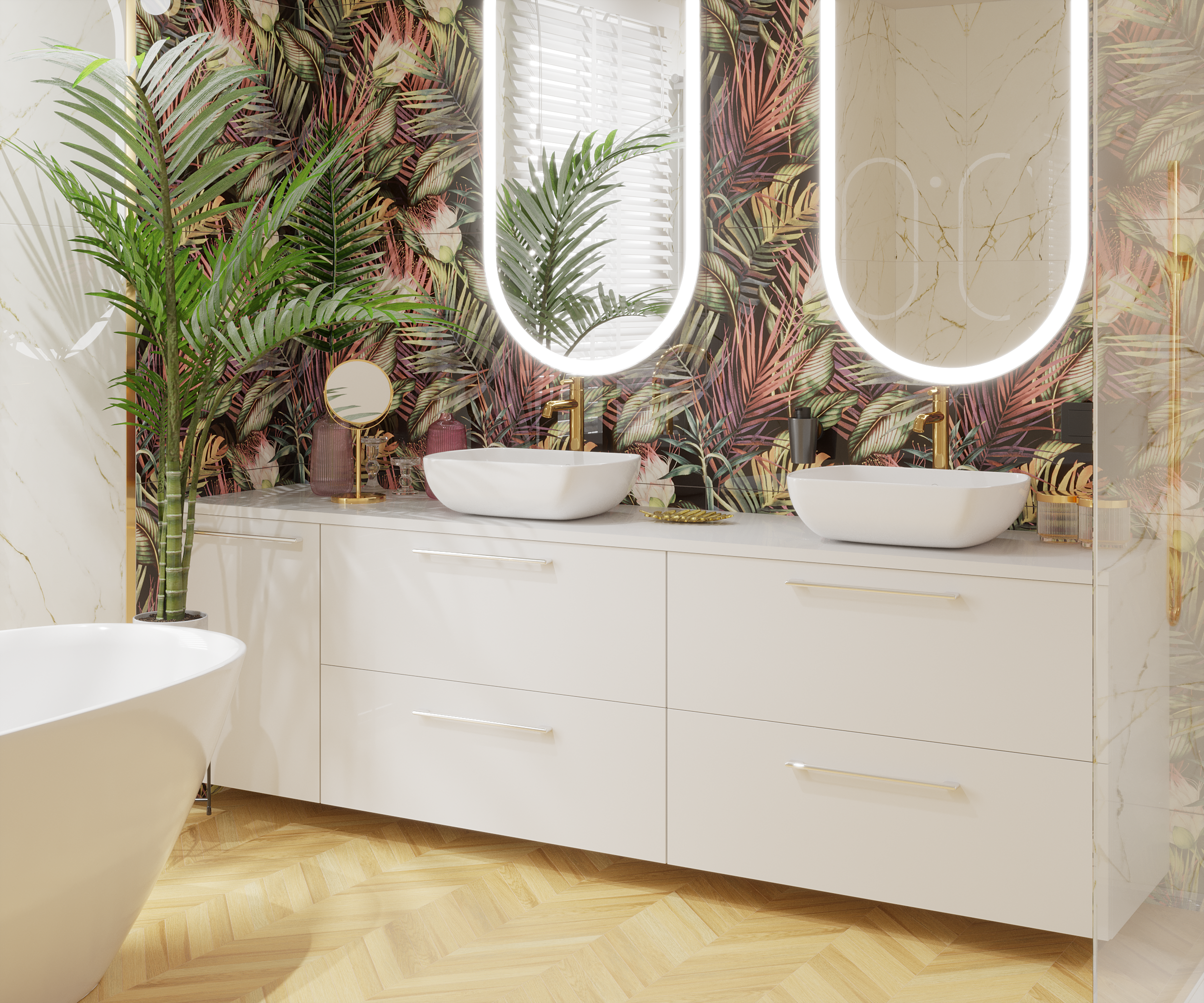 Bateria umywalkowa wysoka złota Simplon Omnires - 4